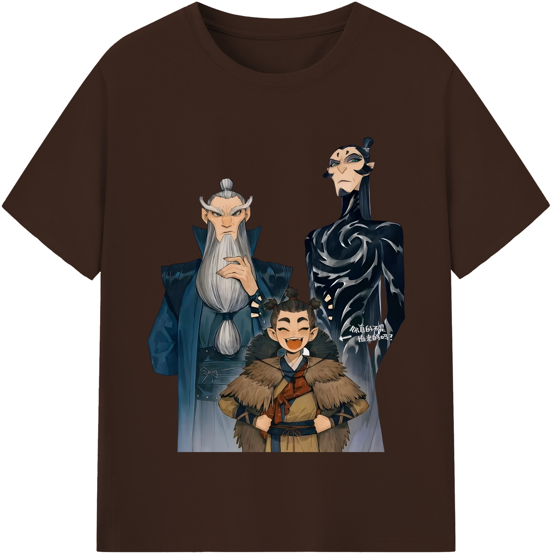（画像用） Ne Zha 2 ナタ 魔童の大暴れ 綿100％半袖Tシャツ（フロントプリント）