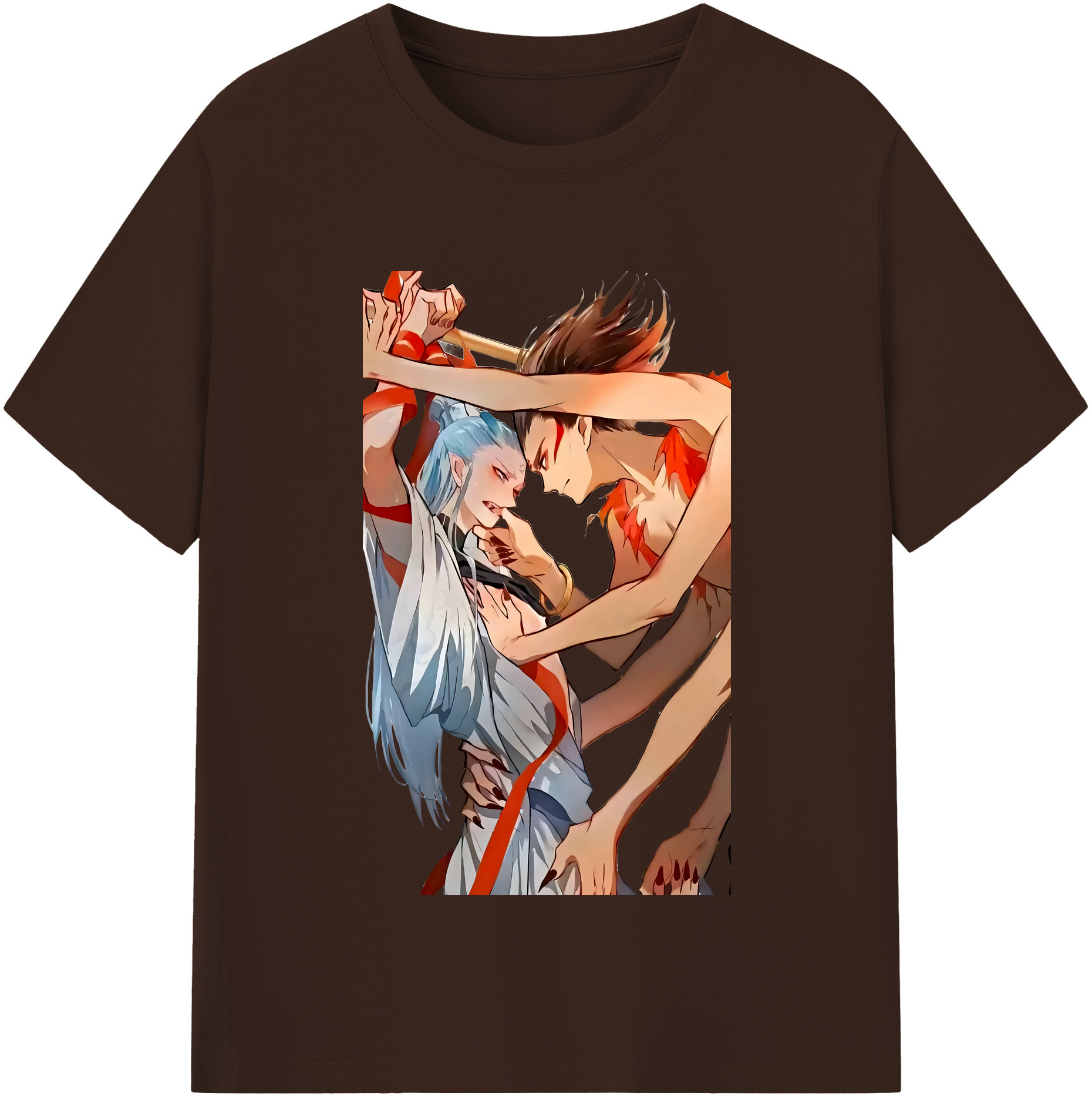 （画像用） Ne Zha 2 ナタ 魔童の大暴れ 綿100％半袖Tシャツ（フロントプリント）