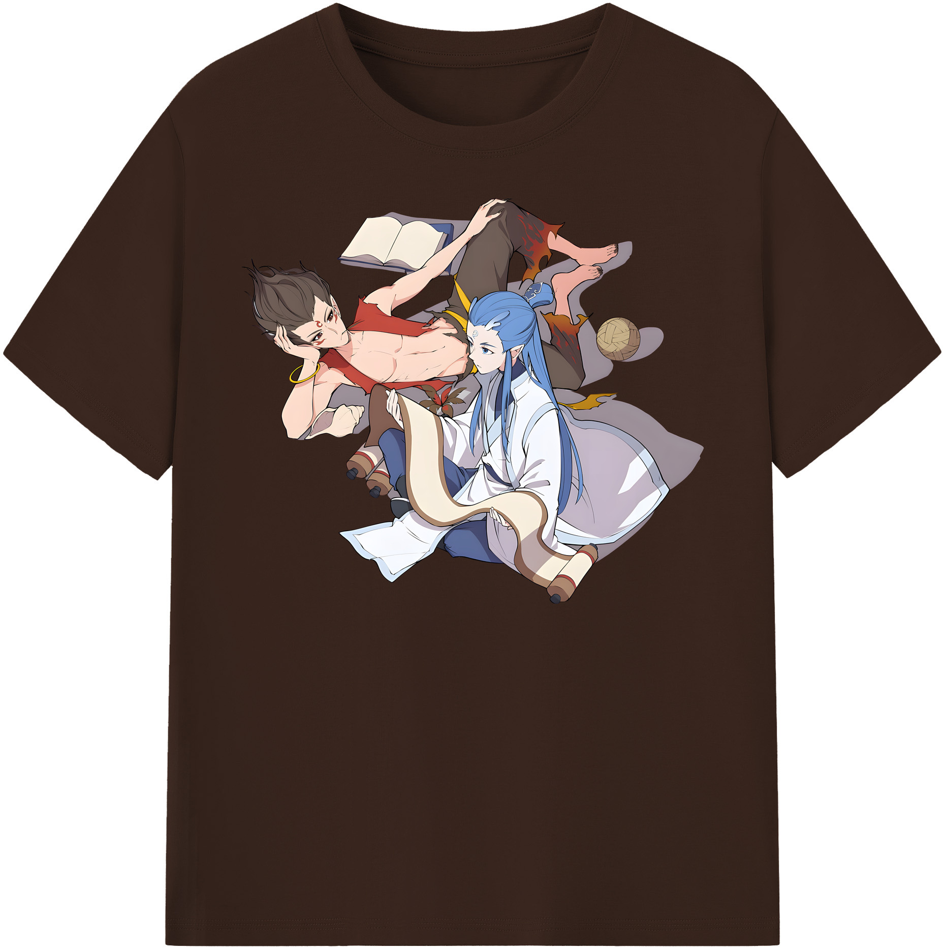 （画像用） Ne Zha 2 ナタ 魔童の大暴れ 綿100％半袖Tシャツ（フロントプリント）