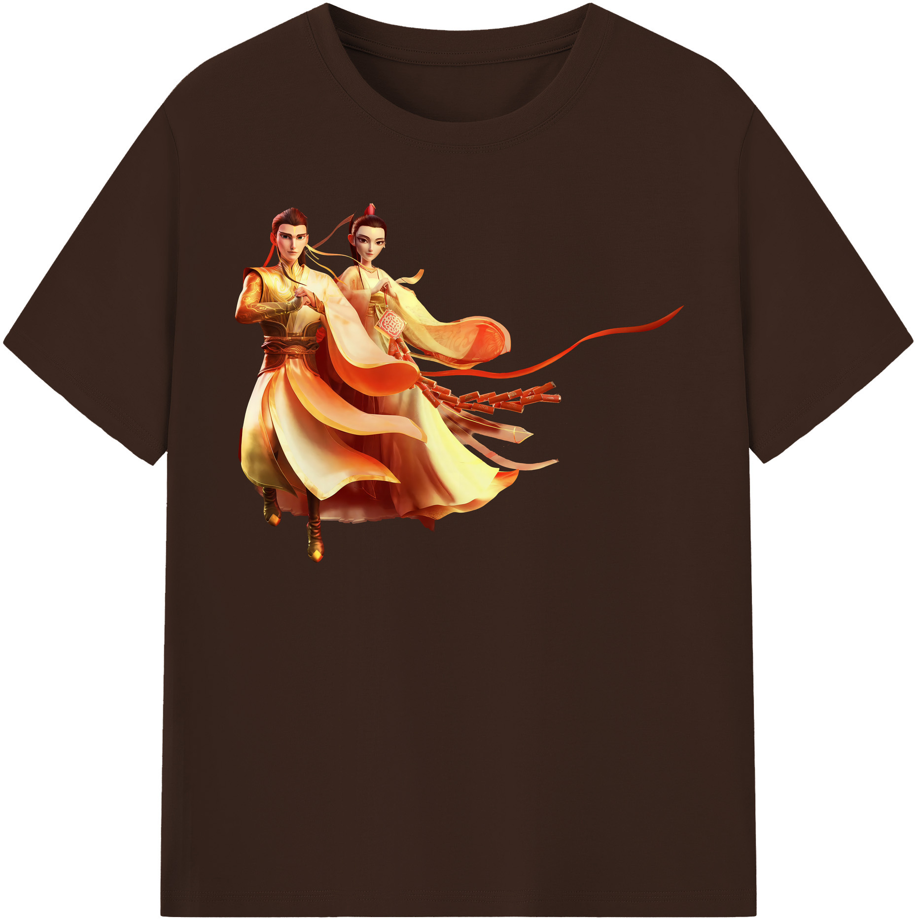 （画像用） Ne Zha 2 ナタ 魔童の大暴れ 綿100％半袖Tシャツ（フロントプリント）
