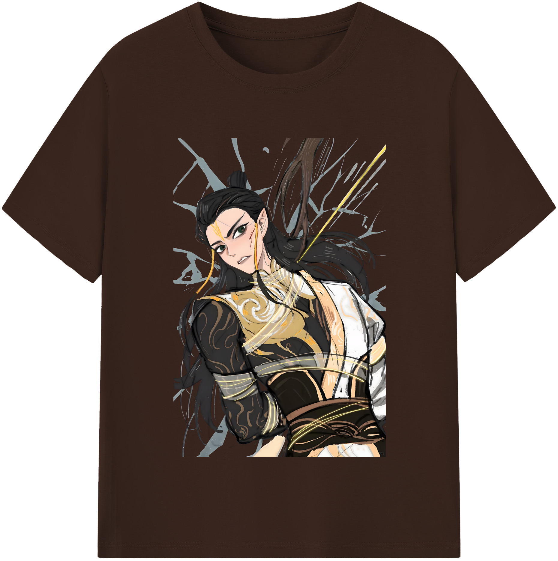 （画像用） Ne Zha 2 ナタ 魔童の大暴れ 綿100％半袖Tシャツ（フロントプリント）