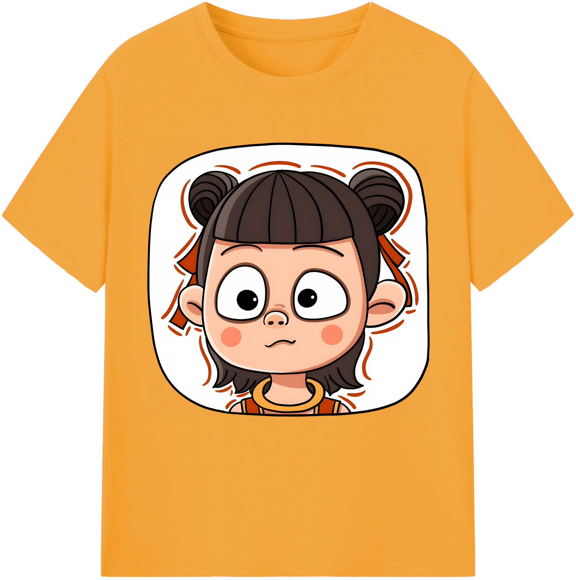 （画像用） Ne Zha 2 ナタ 魔童の大暴れ 綿100％半袖Tシャツ（フロントプリント）
