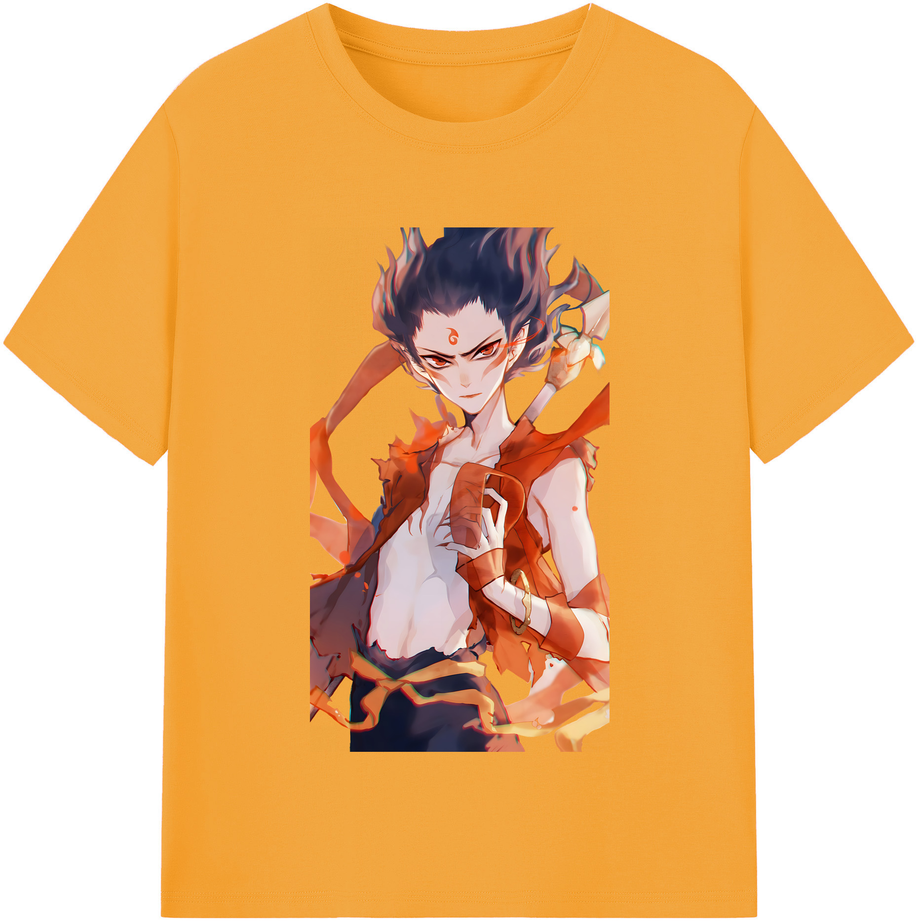 （画像用） Ne Zha 2 ナタ 魔童の大暴れ 綿100％半袖Tシャツ（フロントプリント）