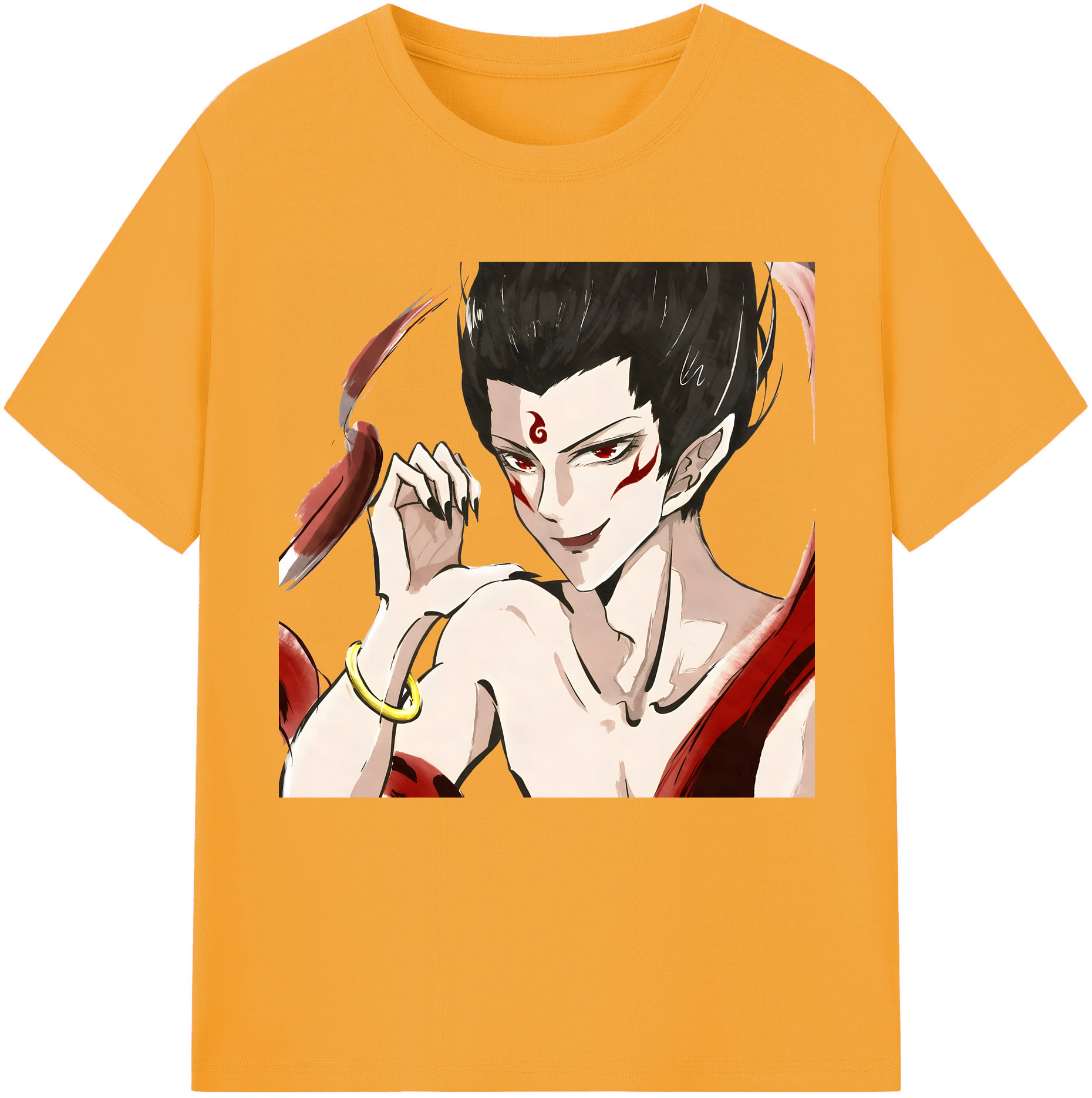 （画像用） Ne Zha 2 ナタ 魔童の大暴れ 綿100％半袖Tシャツ（フロントプリント）