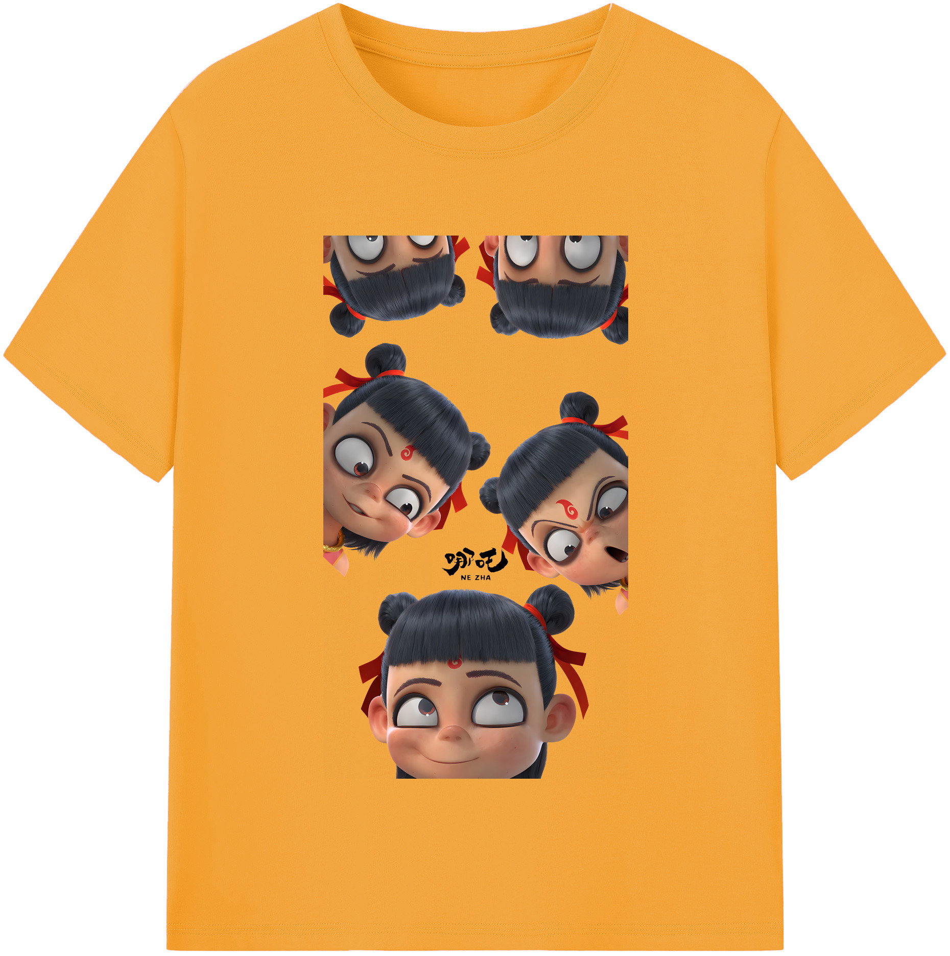（画像用） Ne Zha 2 ナタ 魔童の大暴れ 綿100％半袖Tシャツ（フロントプリント）