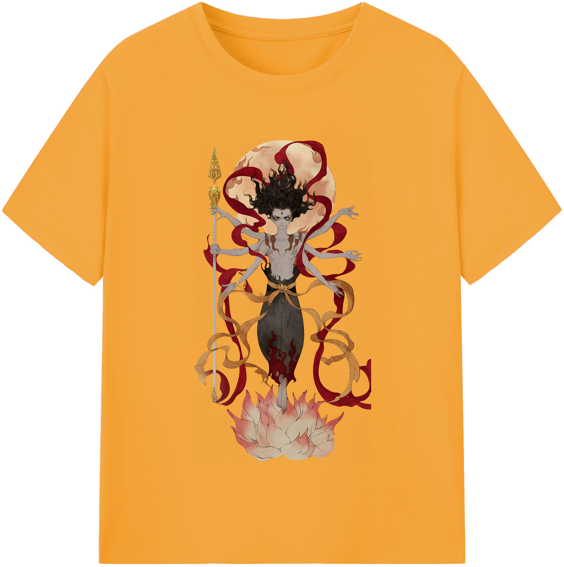 （画像用） Ne Zha 2 ナタ 魔童の大暴れ 綿100％半袖Tシャツ（フロントプリント）