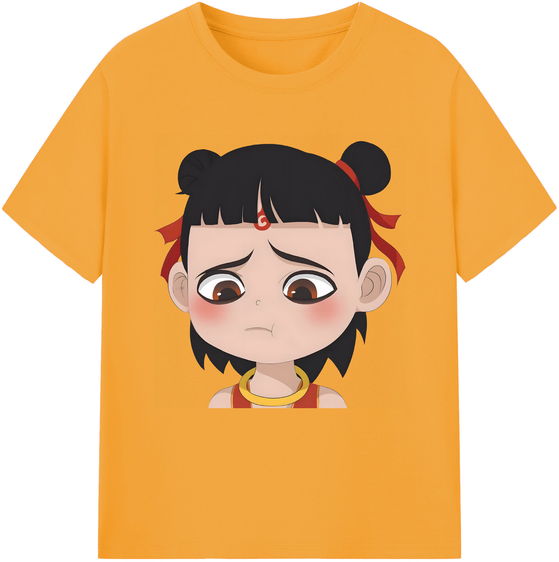 （画像用） Ne Zha 2 ナタ 魔童の大暴れ 綿100％半袖Tシャツ（フロントプリント）
