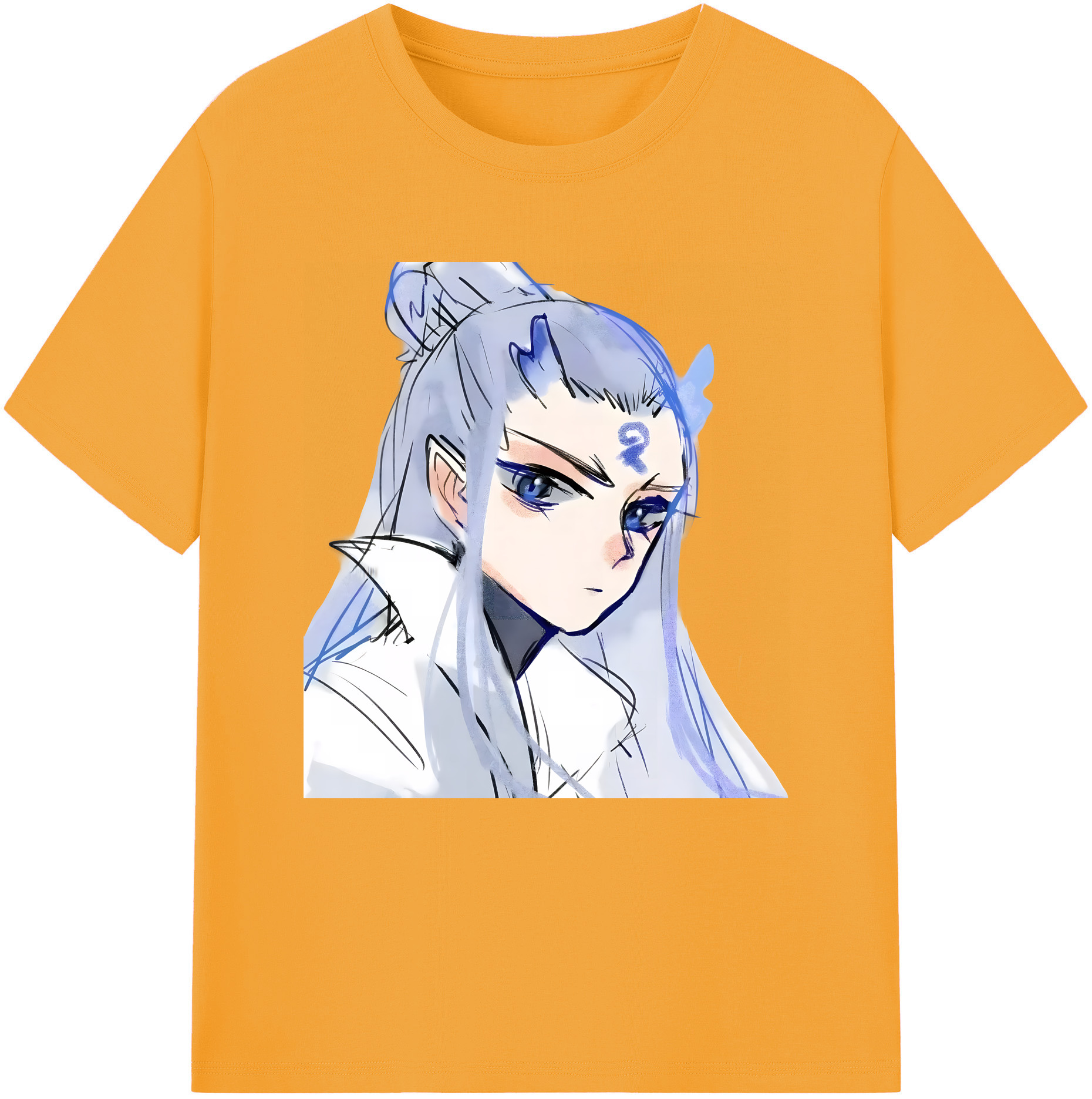 （画像用） Ne Zha 2 ナタ 魔童の大暴れ 綿100％半袖Tシャツ（フロントプリント）
