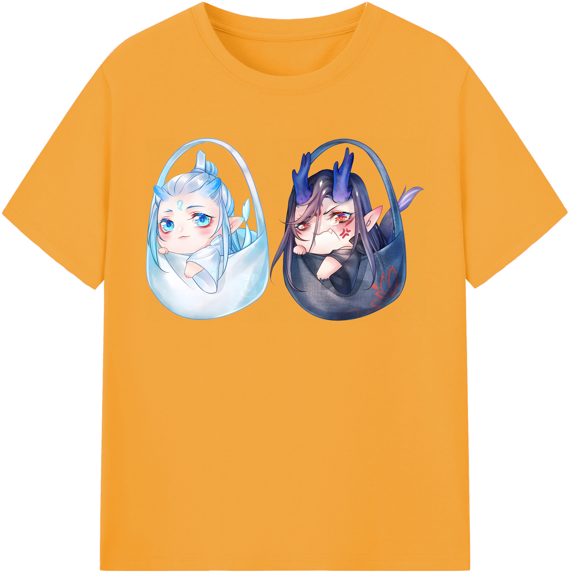 （画像用） Ne Zha 2 ナタ 魔童の大暴れ 綿100％半袖Tシャツ（フロントプリント）