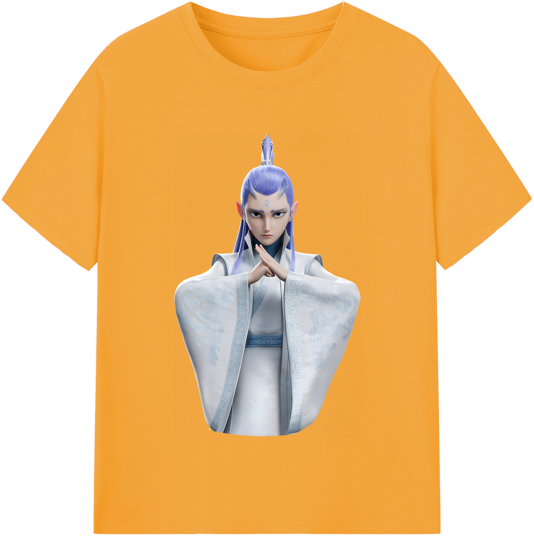 （画像用） Ne Zha 2 ナタ 魔童の大暴れ 綿100％半袖Tシャツ（フロントプリント）