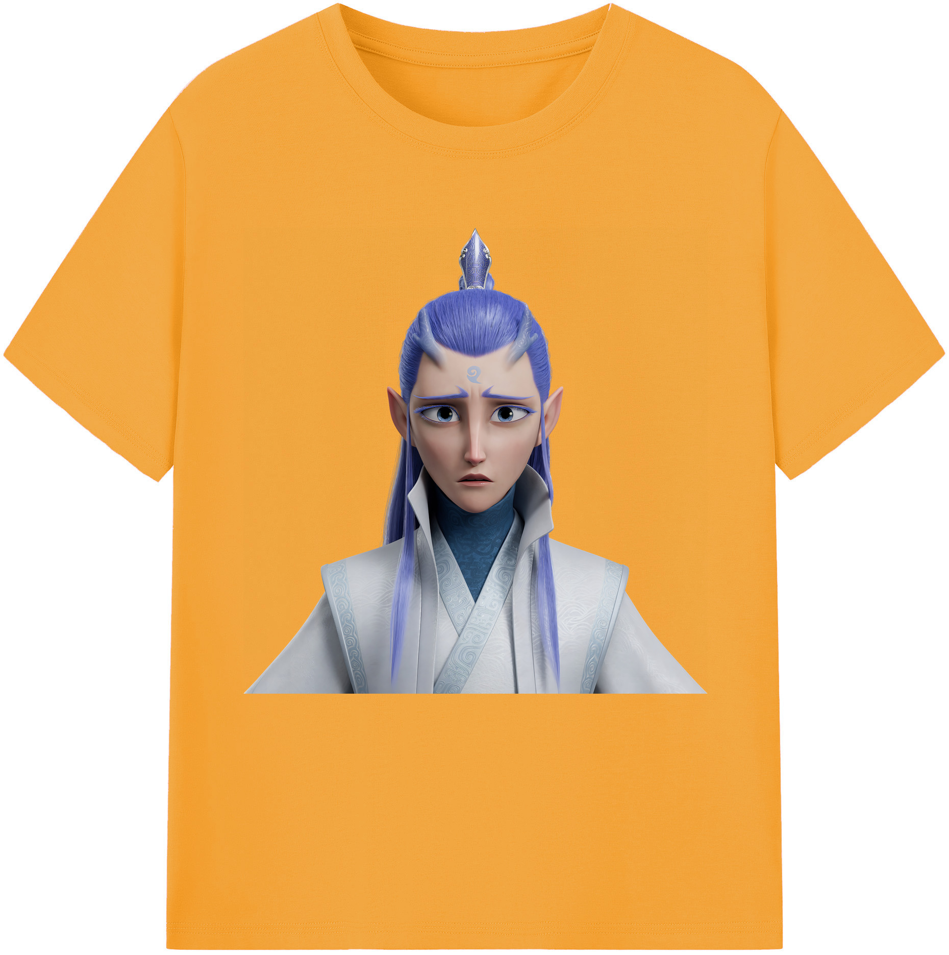 （画像用） Ne Zha 2 ナタ 魔童の大暴れ 綿100％半袖Tシャツ（フロントプリント）