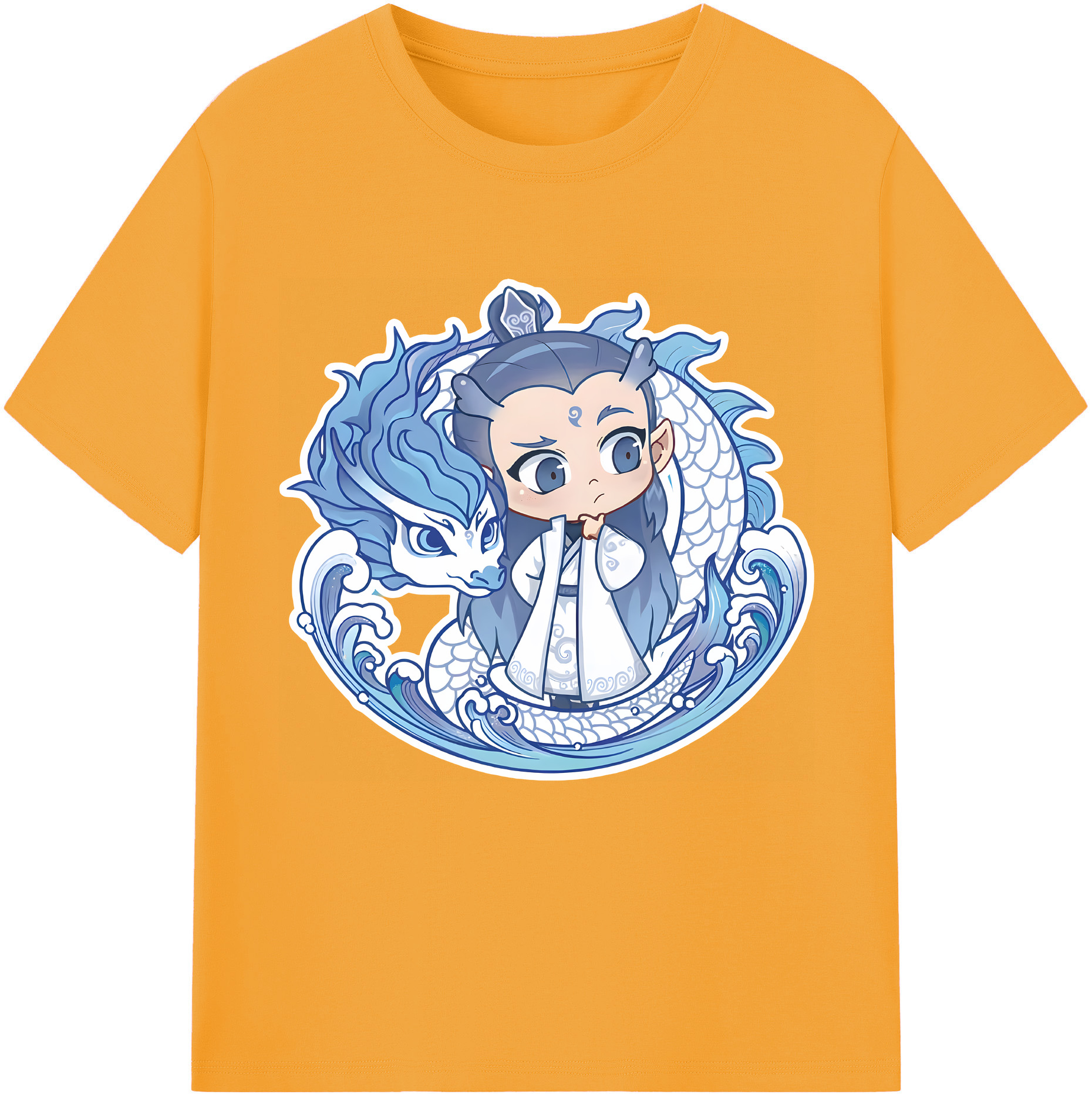 （画像用） Ne Zha 2 ナタ 魔童の大暴れ 綿100％半袖Tシャツ（フロントプリント）