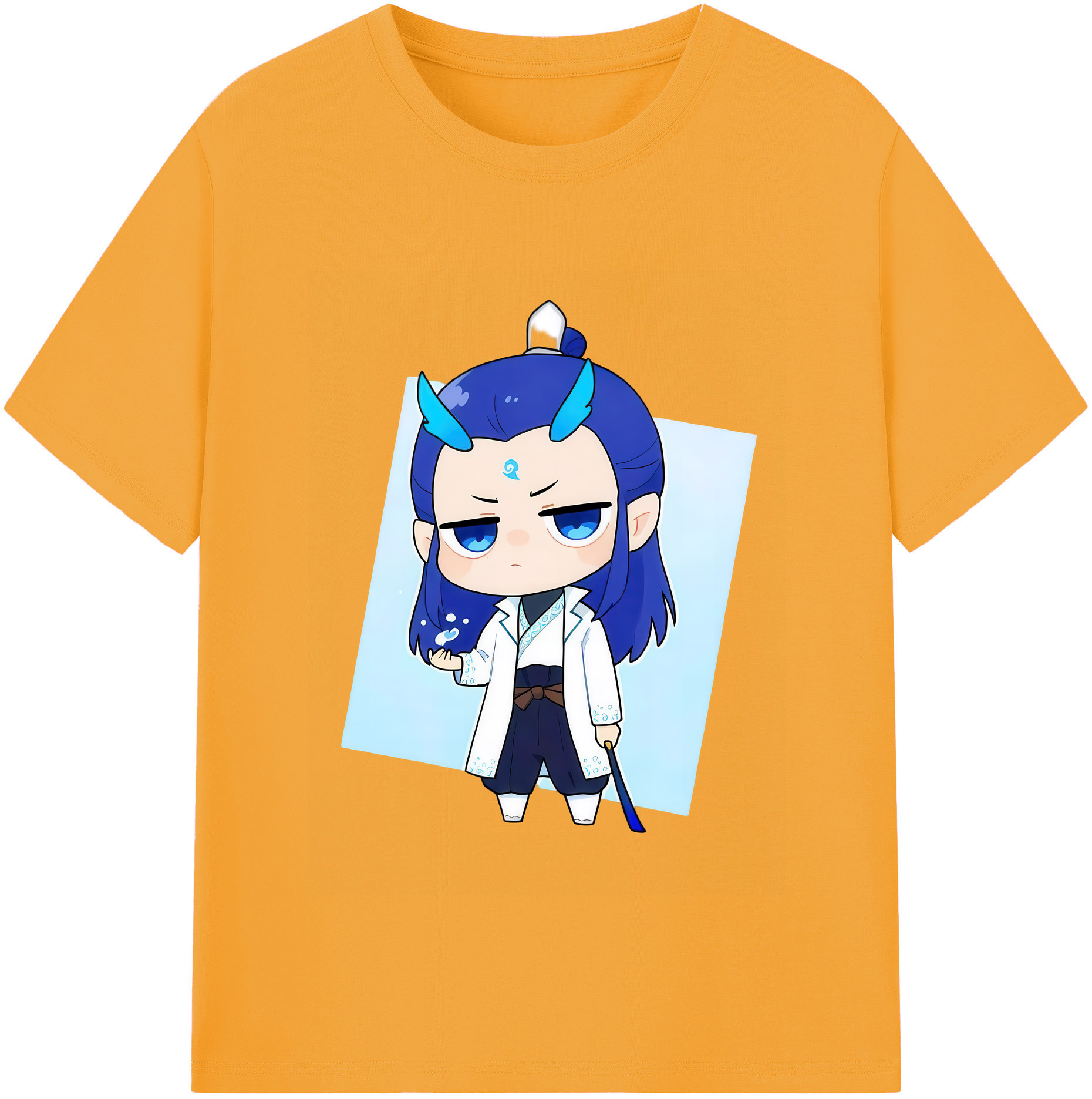 （画像用） Ne Zha 2 ナタ 魔童の大暴れ 綿100％半袖Tシャツ（フロントプリント）