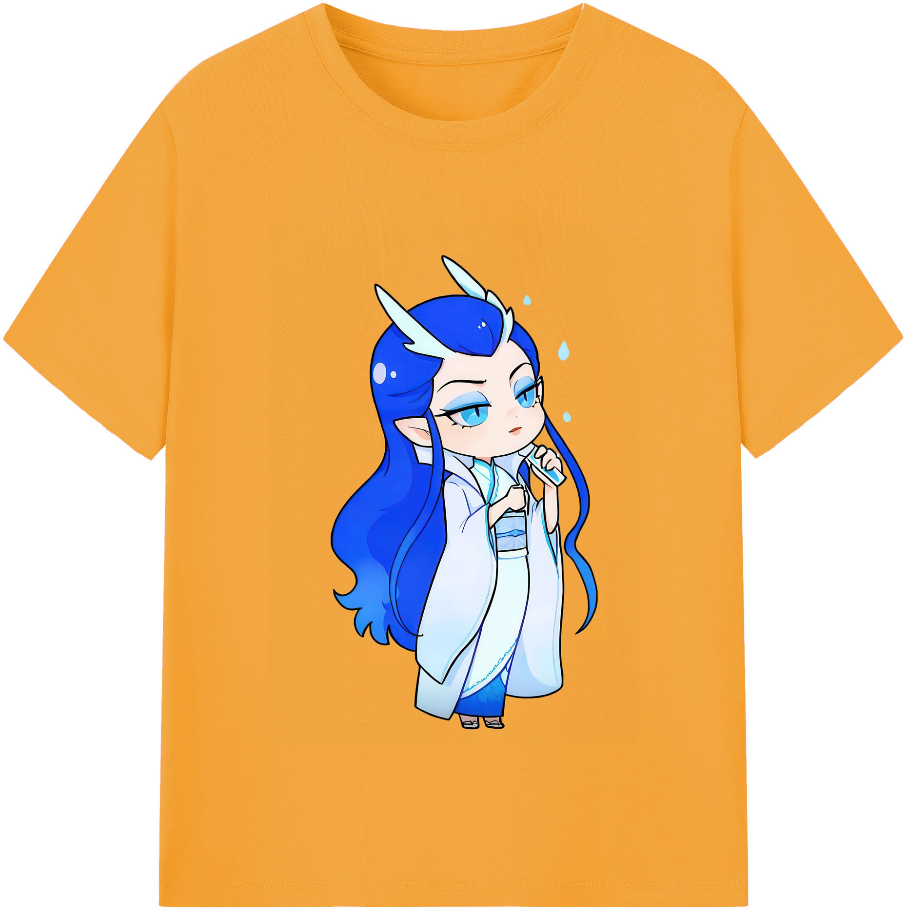 （画像用） Ne Zha 2 ナタ 魔童の大暴れ 綿100％半袖Tシャツ（フロントプリント）