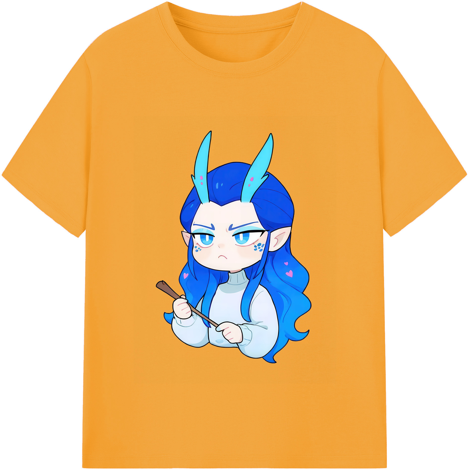 （画像用） Ne Zha 2 ナタ 魔童の大暴れ 綿100％半袖Tシャツ（フロントプリント）