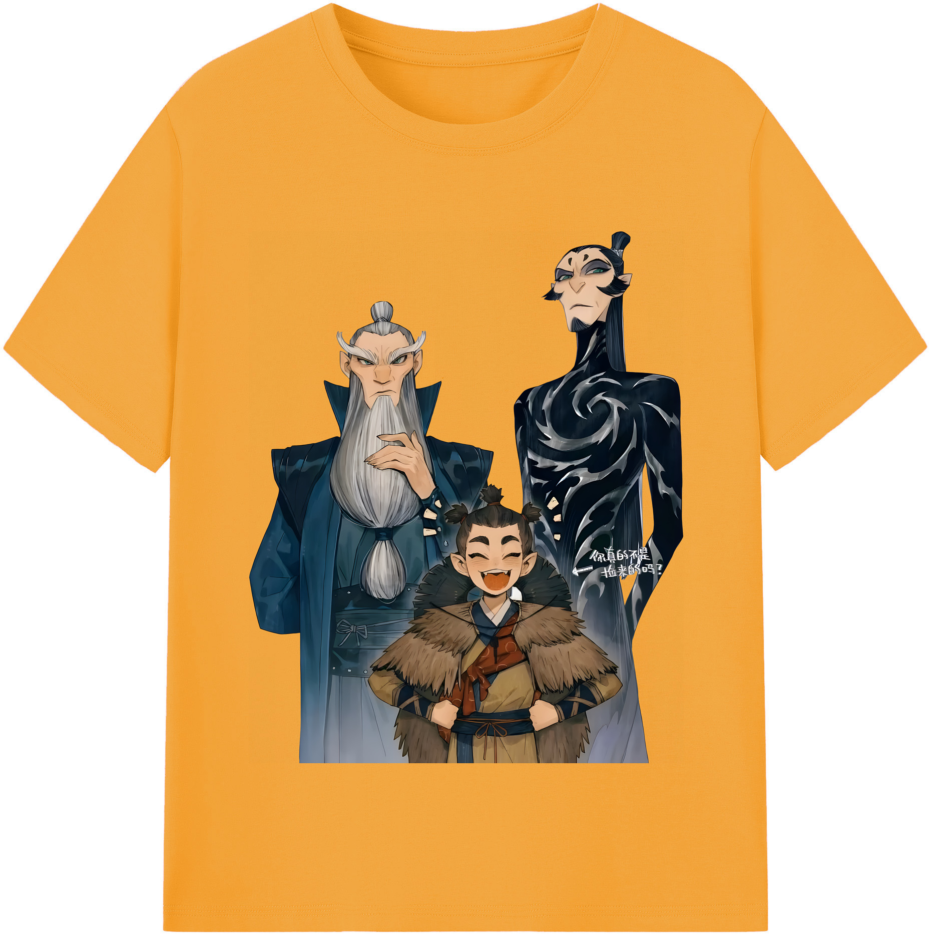 （画像用） Ne Zha 2 ナタ 魔童の大暴れ 綿100％半袖Tシャツ（フロントプリント）