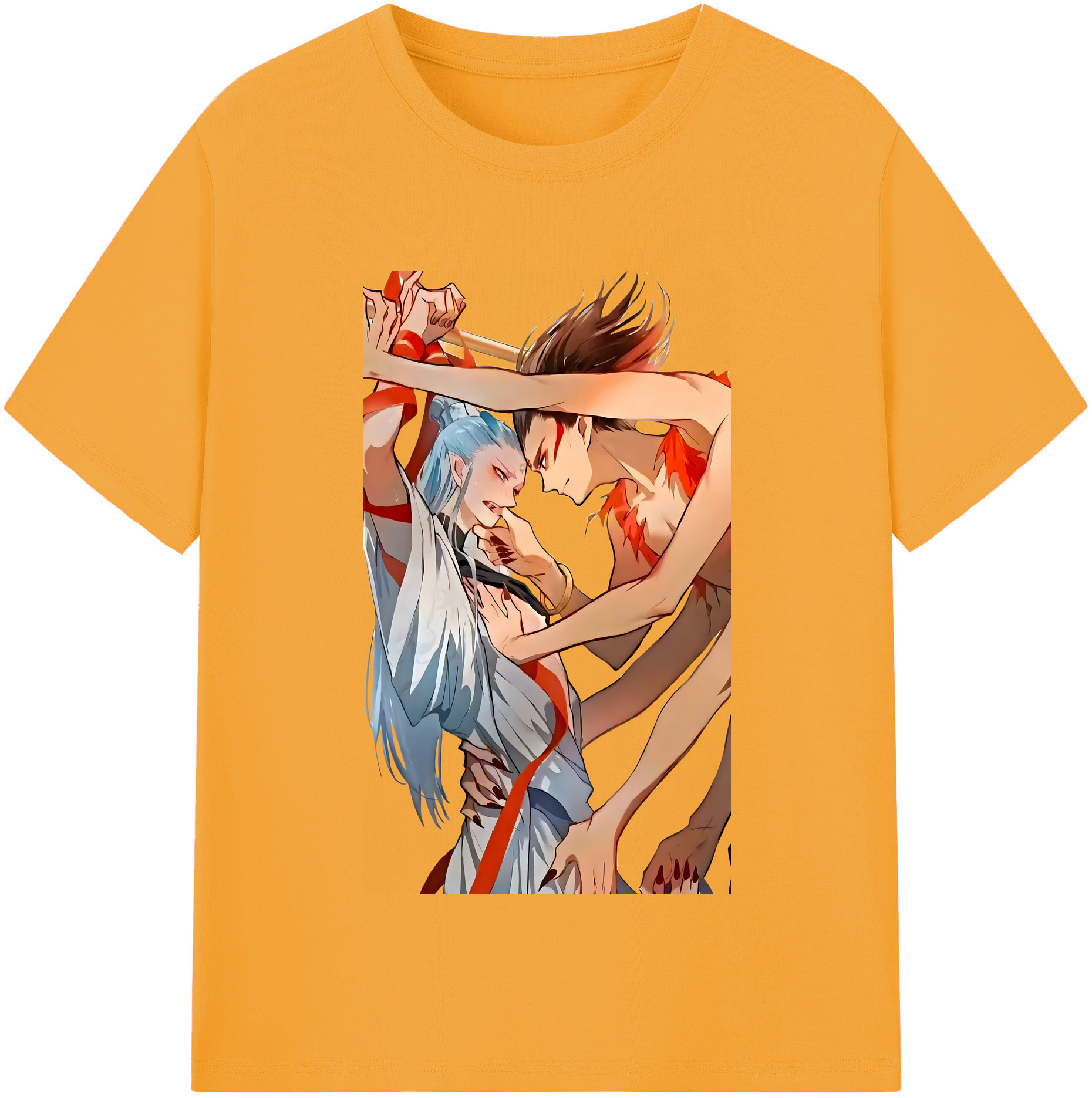 （画像用） Ne Zha 2 ナタ 魔童の大暴れ 綿100％半袖Tシャツ（フロントプリント）