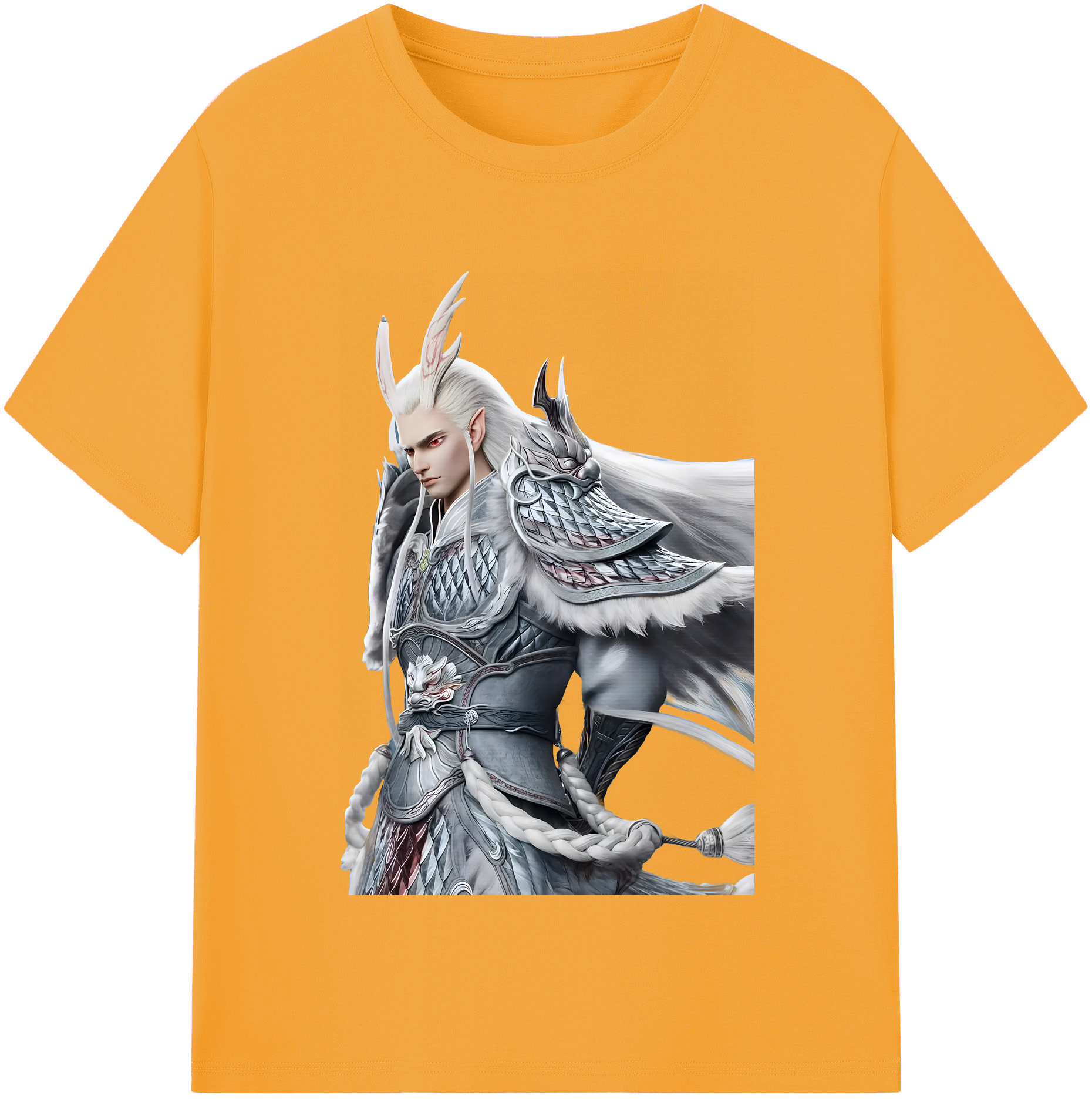 （画像用） Ne Zha 2 ナタ 魔童の大暴れ 綿100％半袖Tシャツ（フロントプリント）