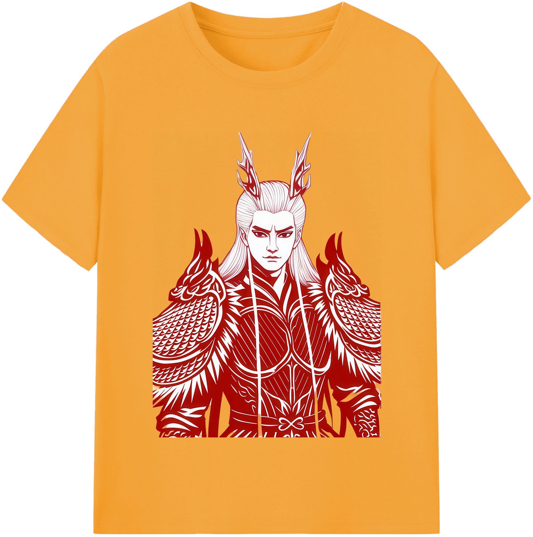 （画像用） Ne Zha 2 ナタ 魔童の大暴れ 綿100％半袖Tシャツ（フロントプリント）