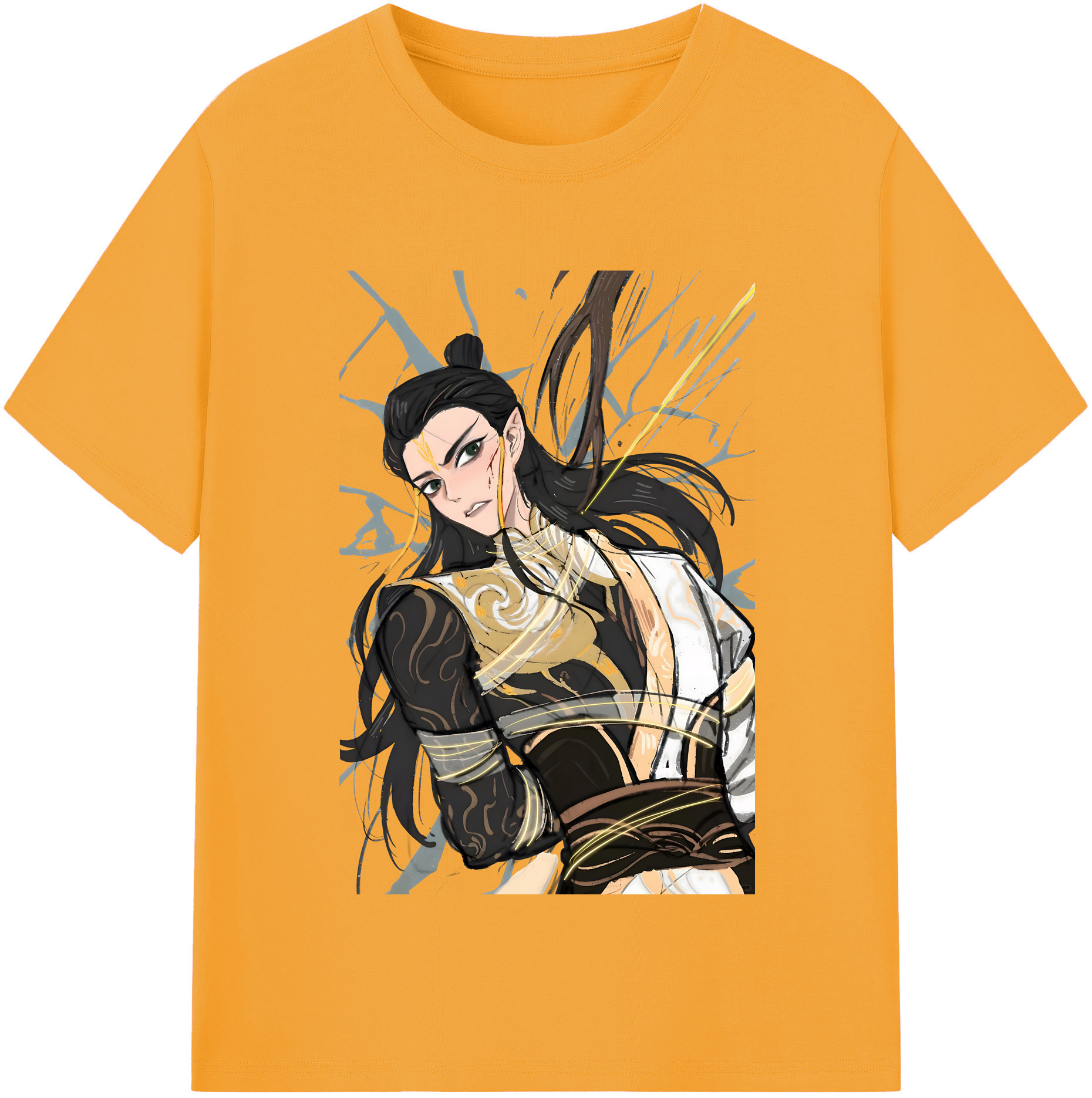 （画像用） Ne Zha 2 ナタ 魔童の大暴れ 綿100％半袖Tシャツ（フロントプリント）