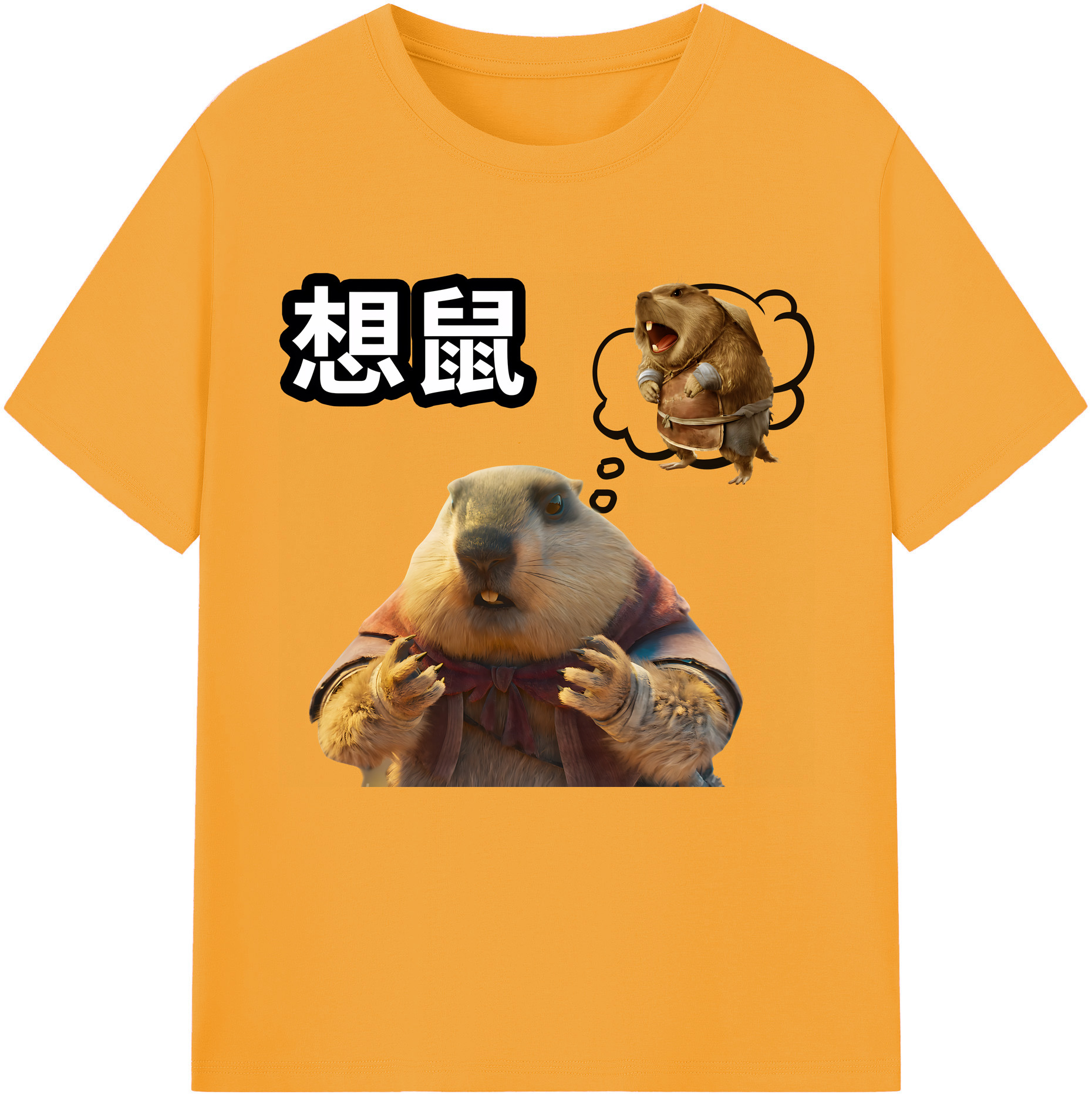 （画像用） Ne Zha 2 ナタ 魔童の大暴れ 綿100％半袖Tシャツ（フロントプリント）