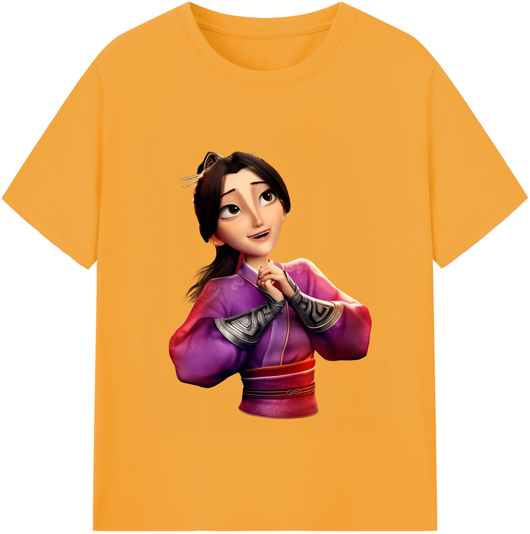 （画像用） Ne Zha 2 ナタ 魔童の大暴れ 綿100％半袖Tシャツ（フロントプリント）