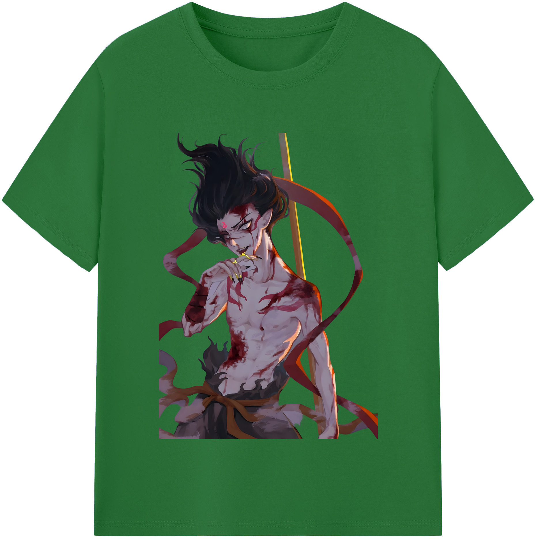 （画像用） Ne Zha 2 ナタ 魔童の大暴れ 綿100％半袖Tシャツ（フロントプリント）
