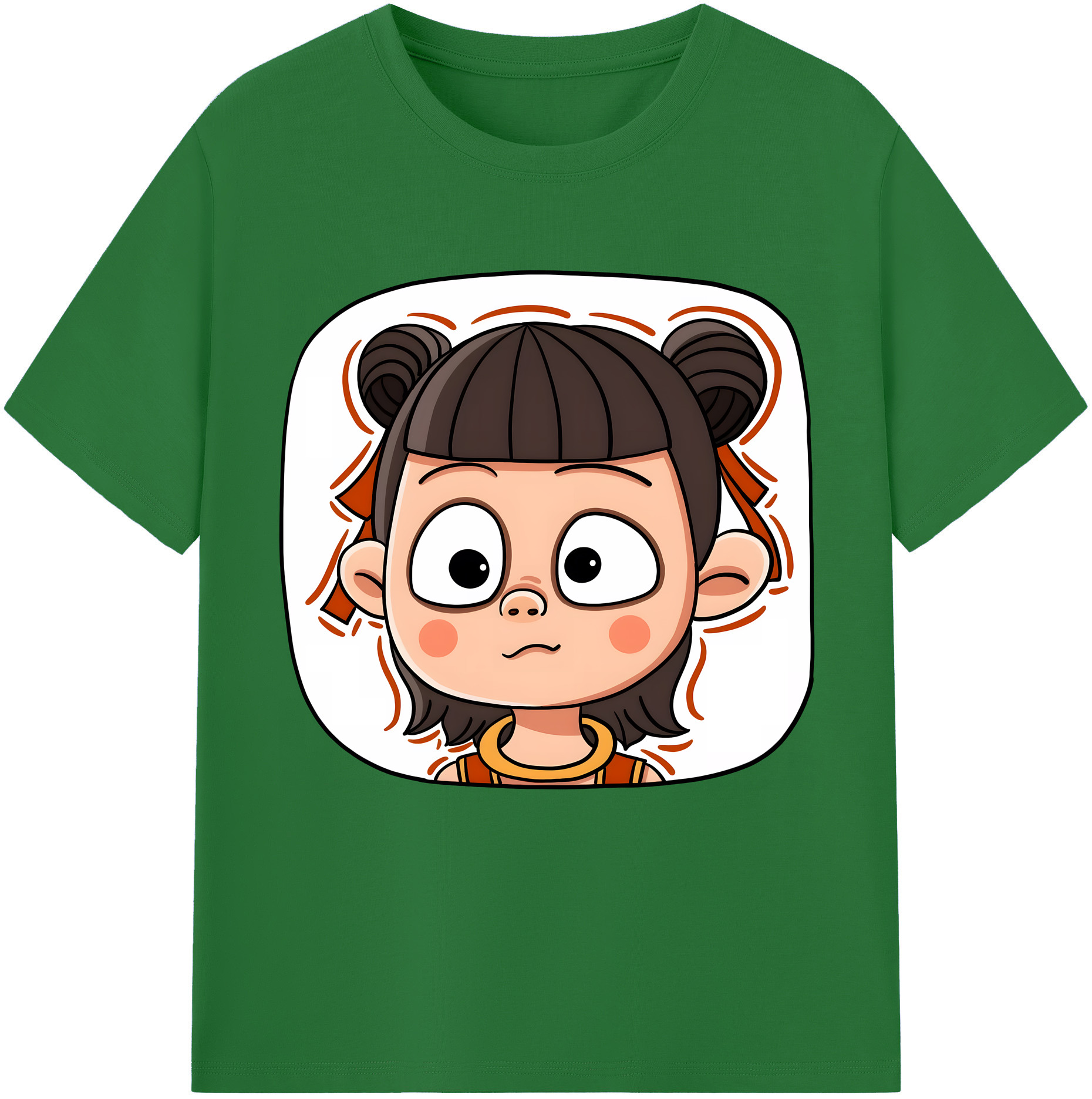 （画像用） Ne Zha 2 ナタ 魔童の大暴れ 綿100％半袖Tシャツ（フロントプリント）