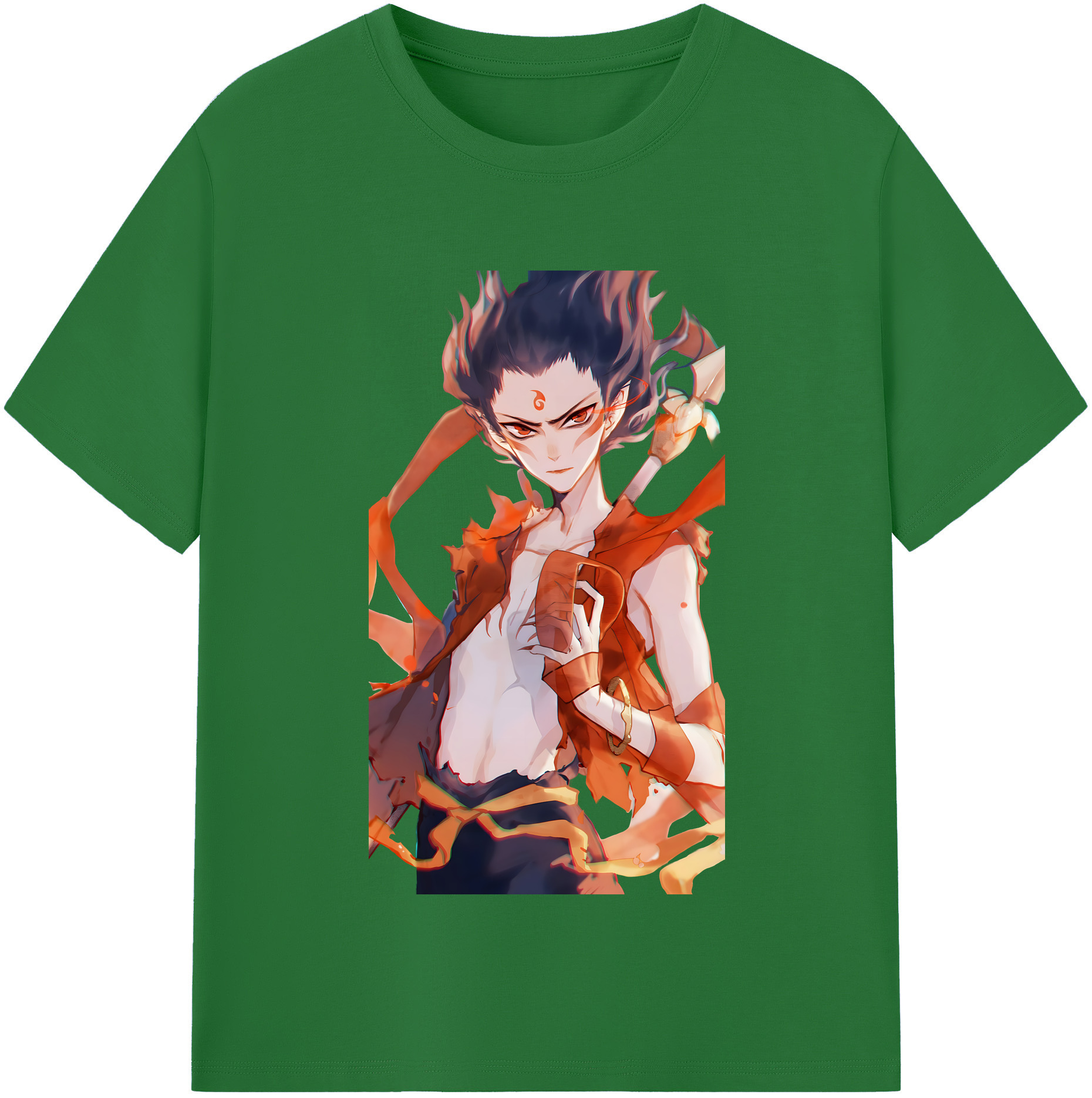 （画像用） Ne Zha 2 ナタ 魔童の大暴れ 綿100％半袖Tシャツ（フロントプリント）