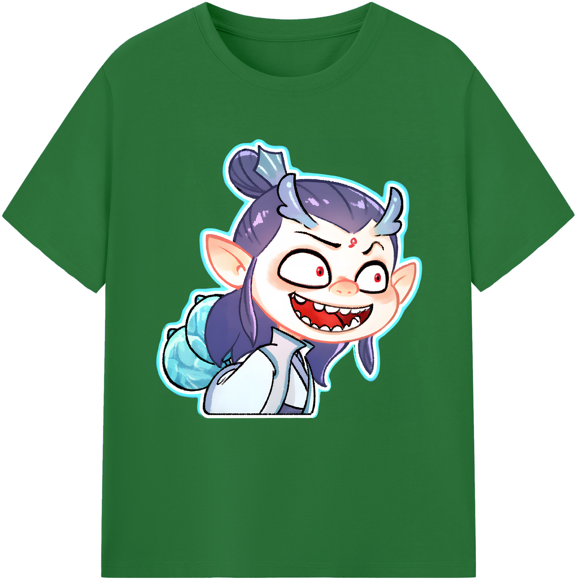 （画像用） Ne Zha 2 ナタ 魔童の大暴れ 綿100％半袖Tシャツ（フロントプリント）