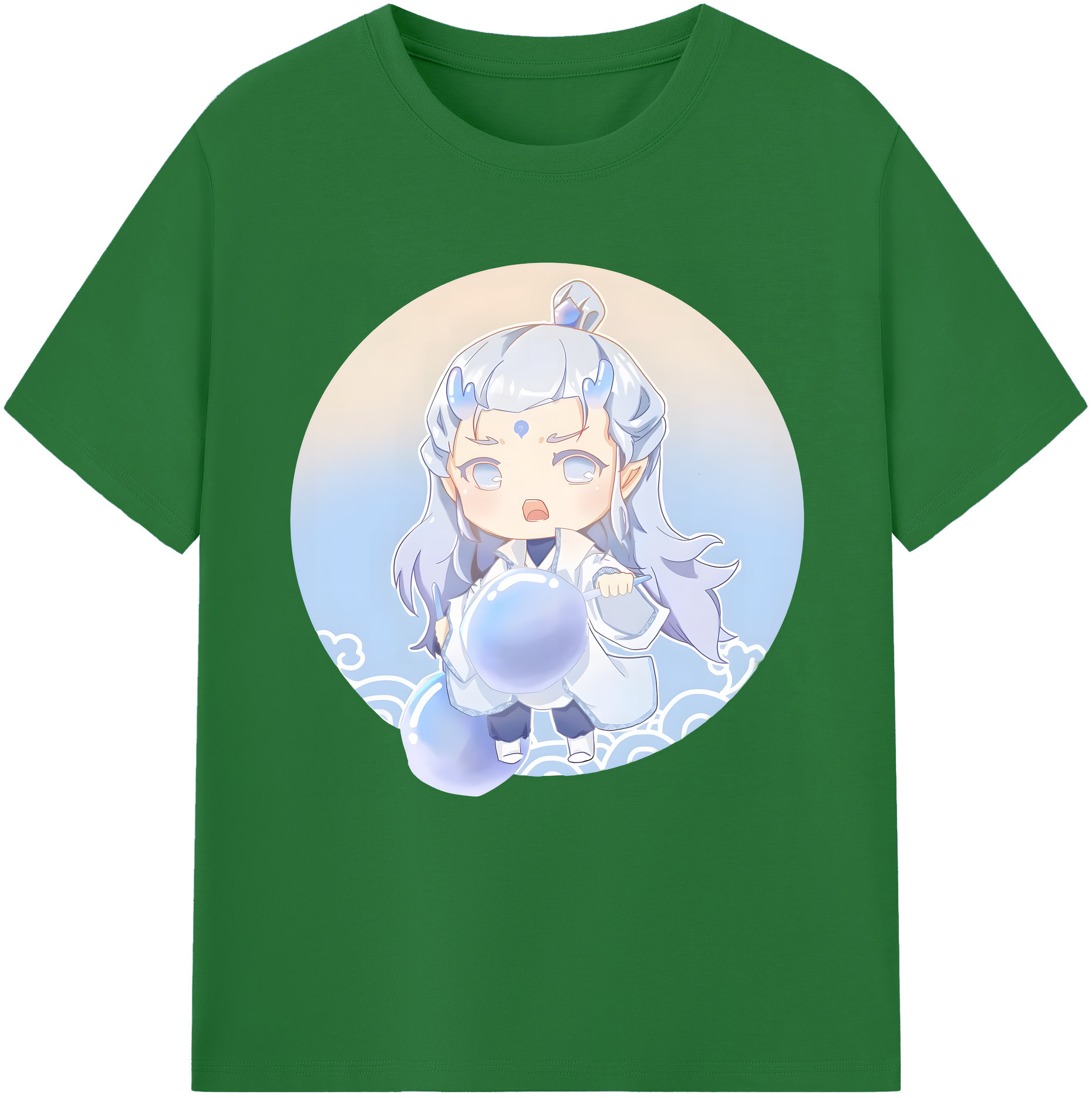 （画像用） Ne Zha 2 ナタ 魔童の大暴れ 綿100％半袖Tシャツ（フロントプリント）