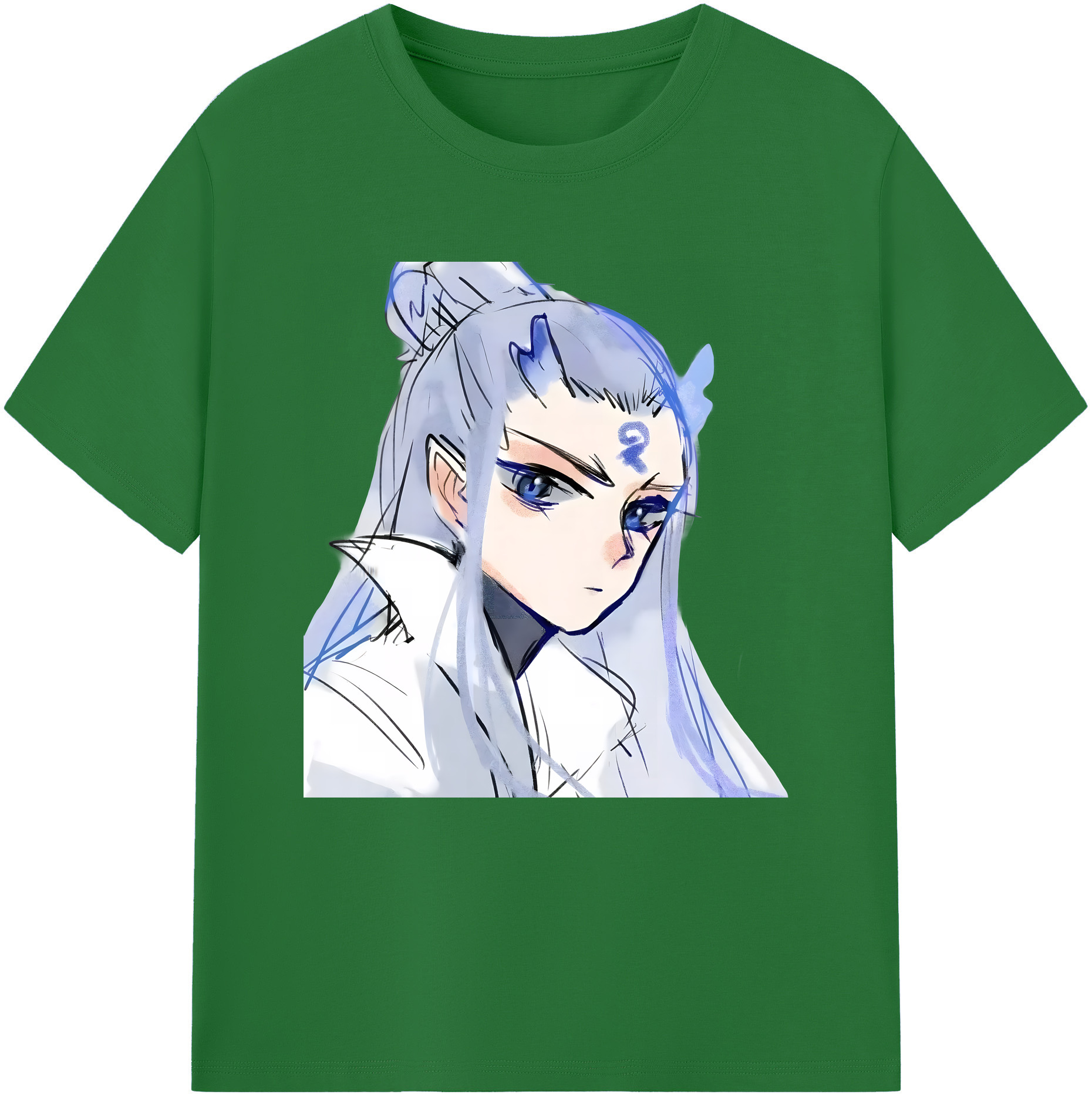 （画像用） Ne Zha 2 ナタ 魔童の大暴れ 綿100％半袖Tシャツ（フロントプリント）