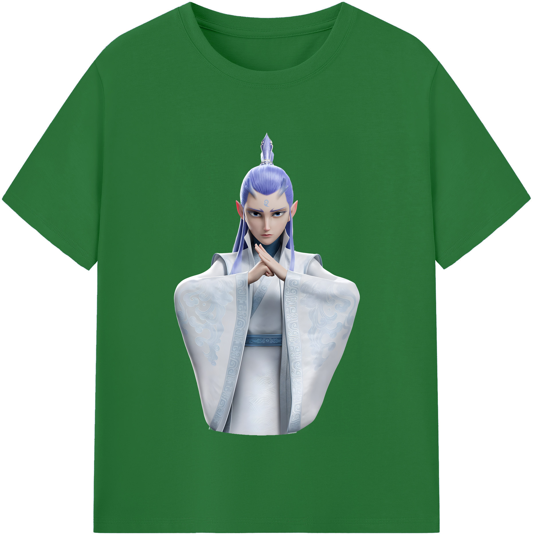 （画像用） Ne Zha 2 ナタ 魔童の大暴れ 綿100％半袖Tシャツ（フロントプリント）
