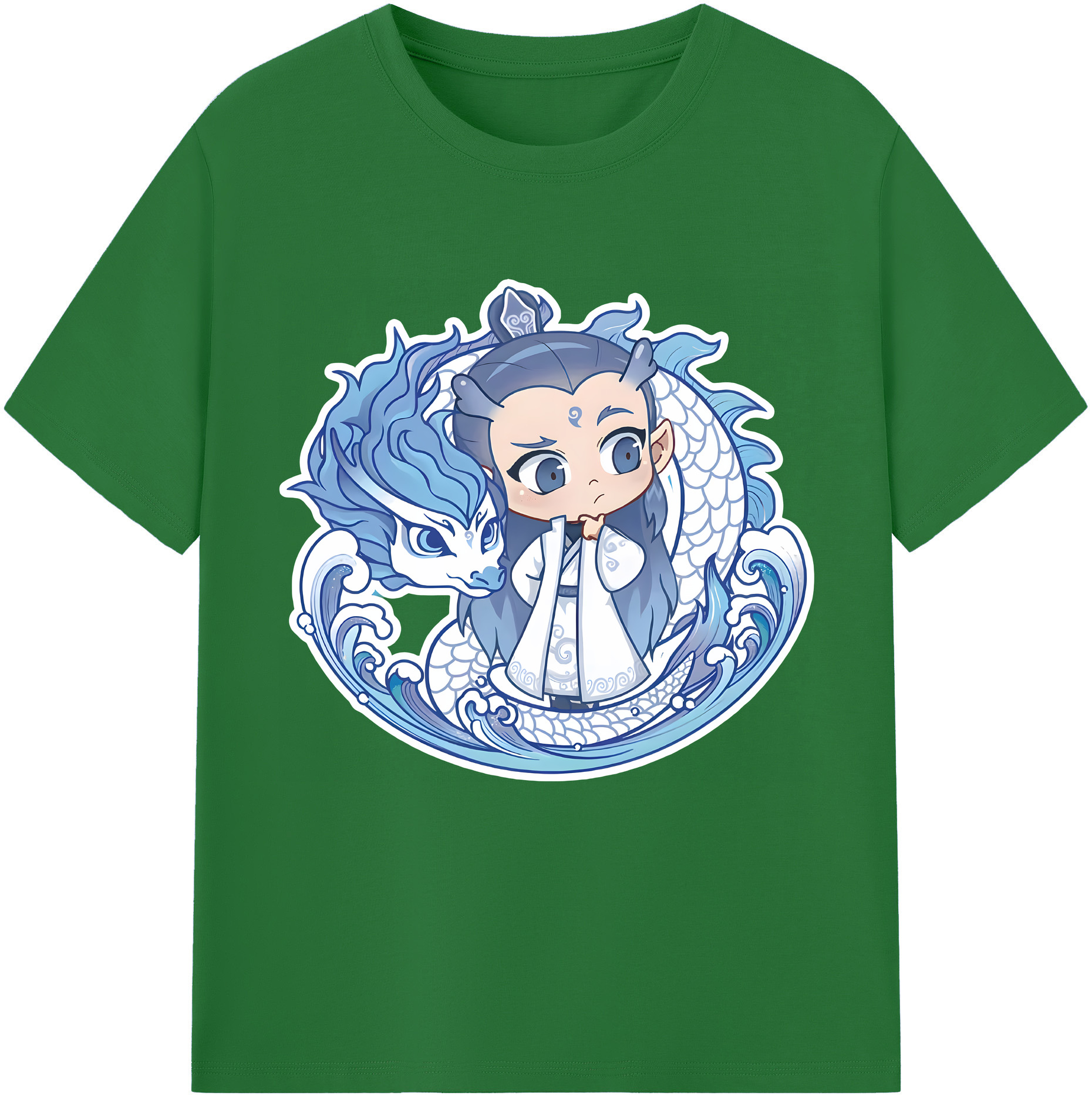 （画像用） Ne Zha 2 ナタ 魔童の大暴れ 綿100％半袖Tシャツ（フロントプリント）