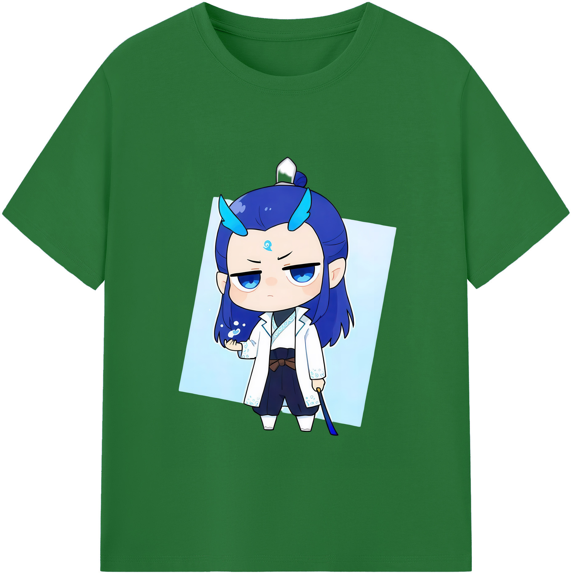 （画像用） Ne Zha 2 ナタ 魔童の大暴れ 綿100％半袖Tシャツ（フロントプリント）