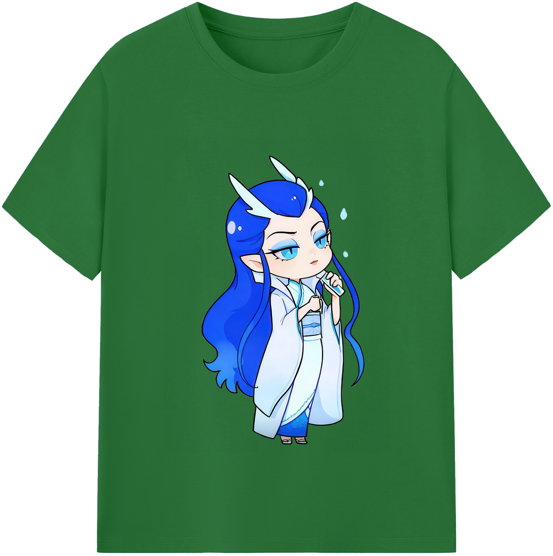 （画像用） Ne Zha 2 ナタ 魔童の大暴れ 綿100％半袖Tシャツ（フロントプリント）