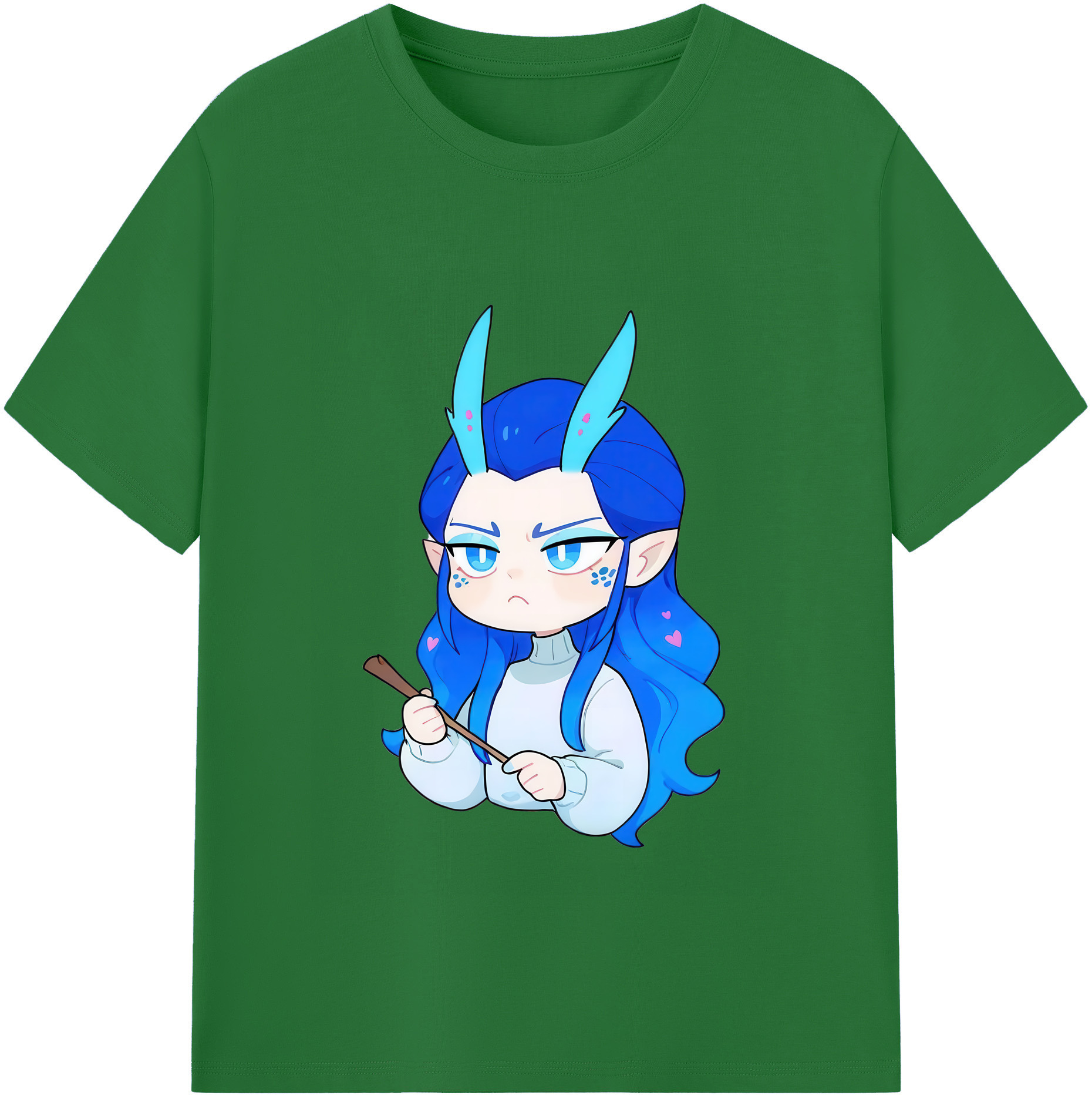 （画像用） Ne Zha 2 ナタ 魔童の大暴れ 綿100％半袖Tシャツ（フロントプリント）