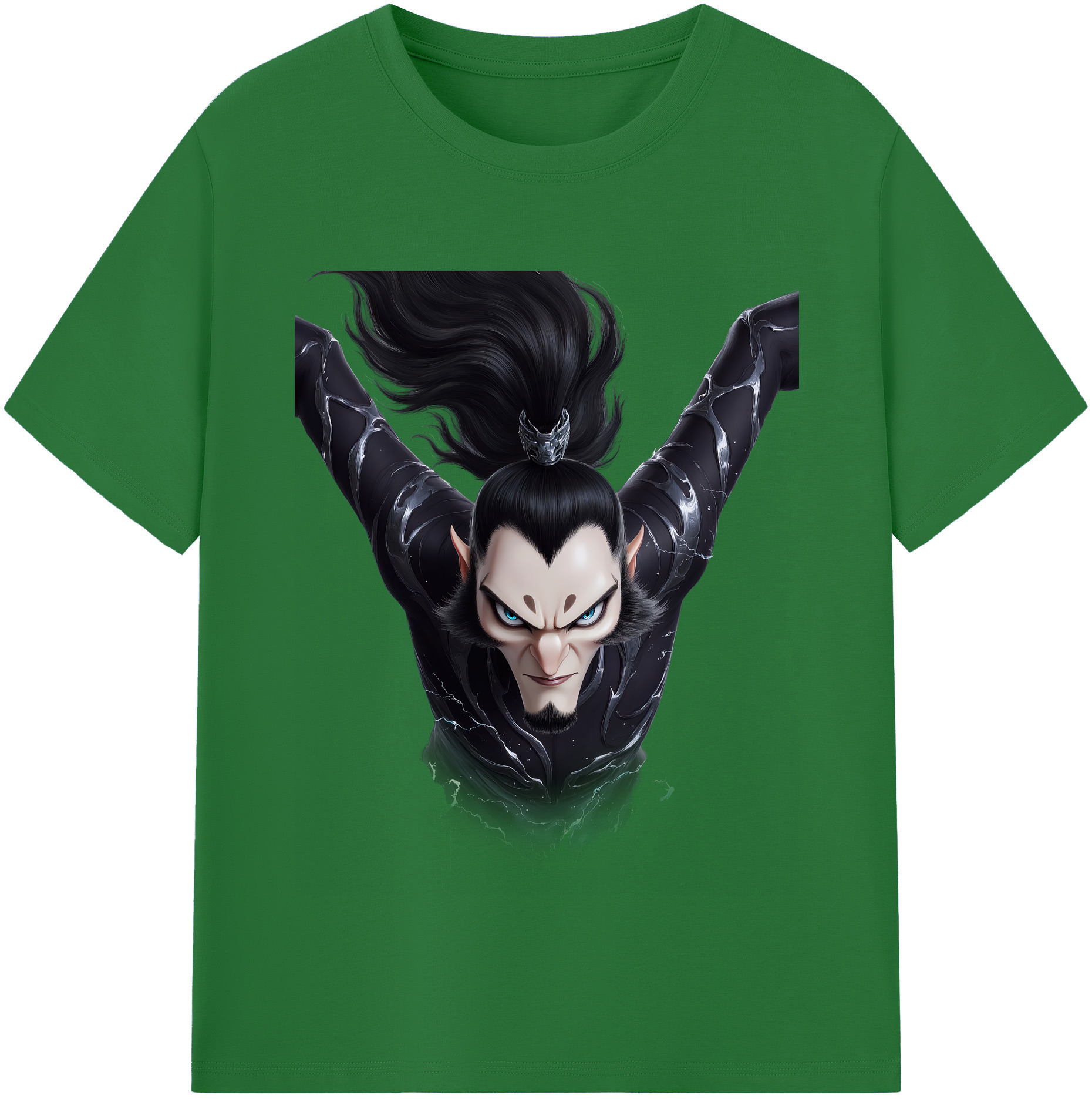 （画像用） Ne Zha 2 ナタ 魔童の大暴れ 綿100％半袖Tシャツ（フロントプリント）