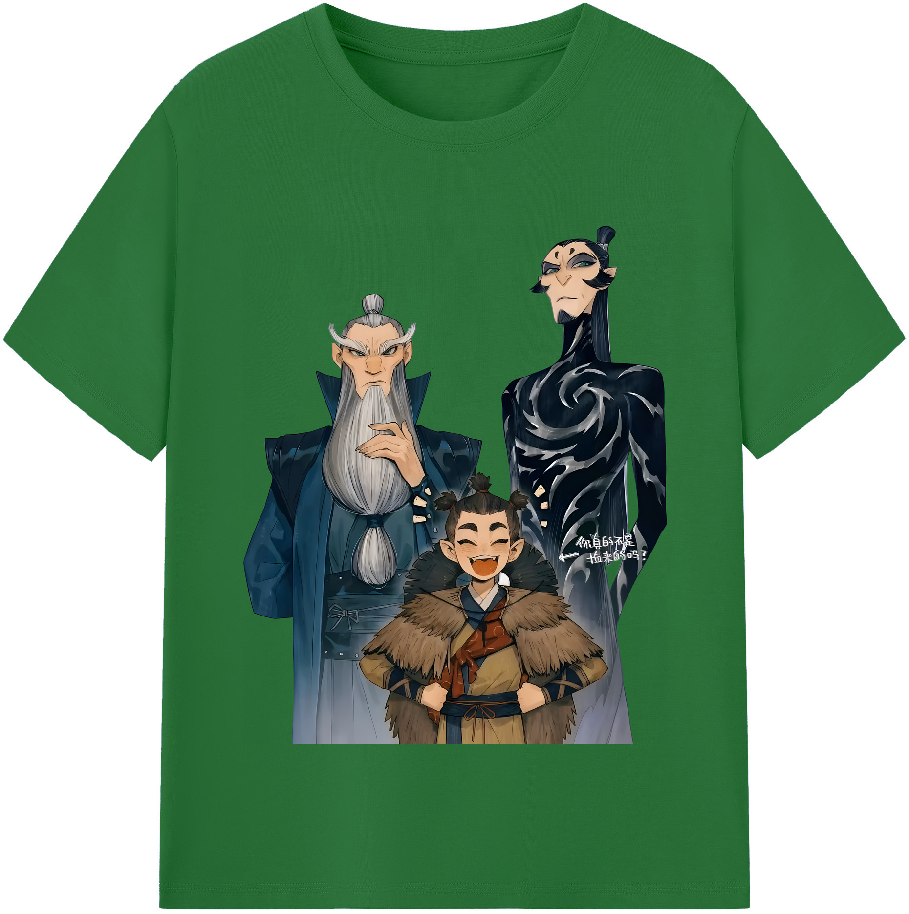 （画像用） Ne Zha 2 ナタ 魔童の大暴れ 綿100％半袖Tシャツ（フロントプリント）
