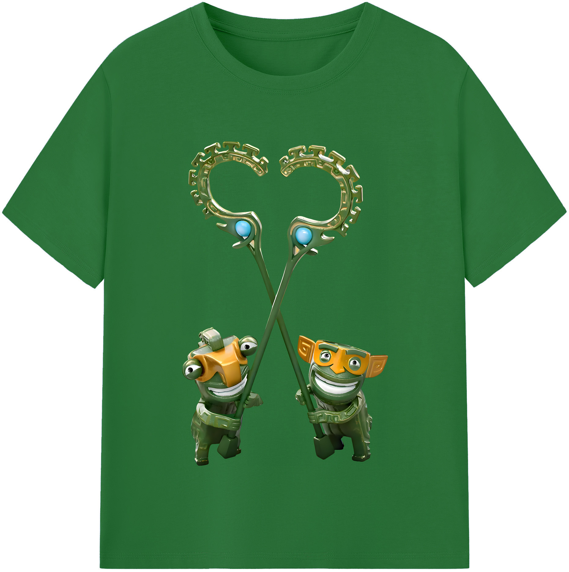 （画像用） Ne Zha 2 ナタ 魔童の大暴れ 綿100％半袖Tシャツ（フロントプリント）