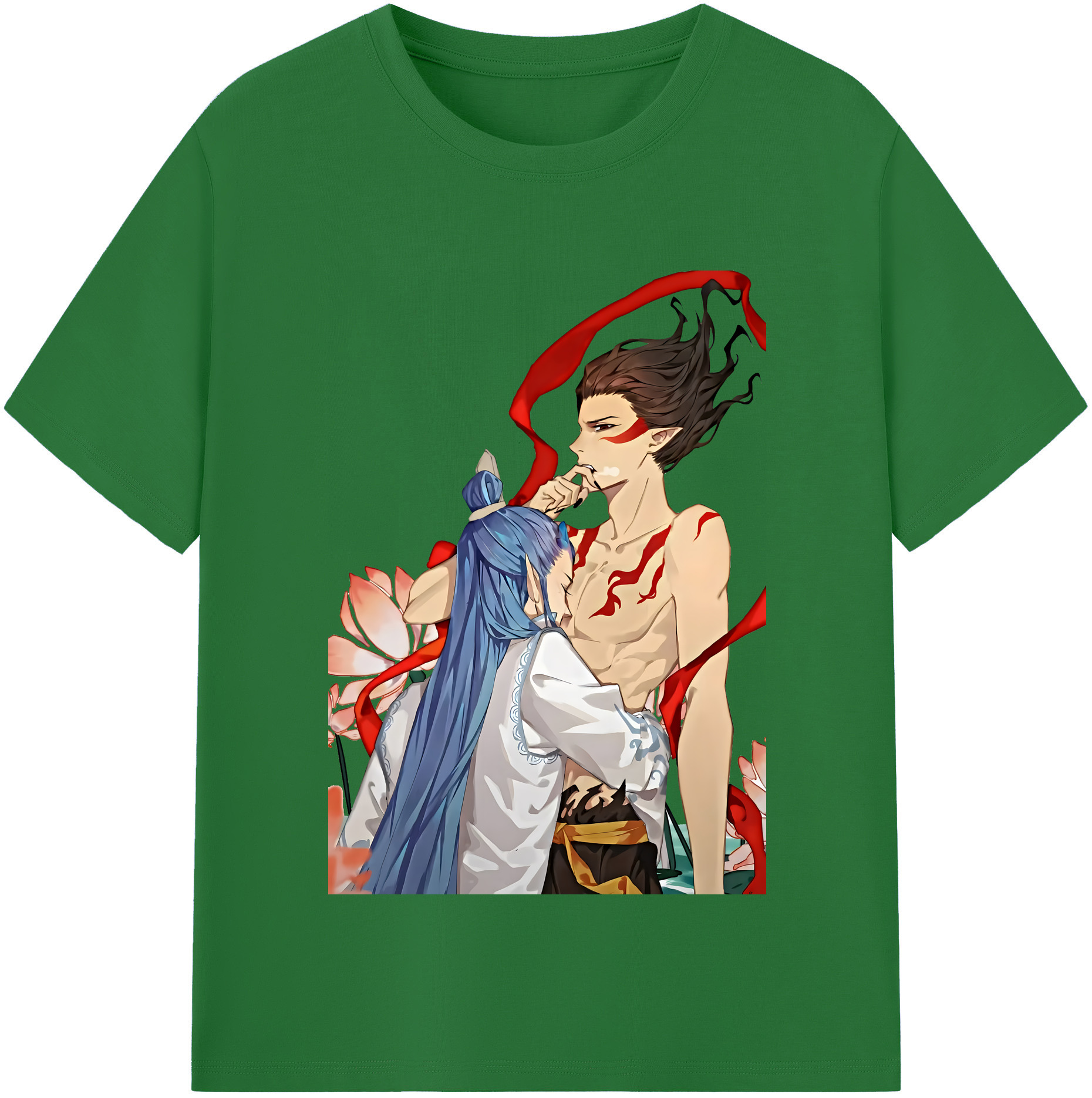 （画像用） Ne Zha 2 ナタ 魔童の大暴れ 綿100％半袖Tシャツ（フロントプリント）