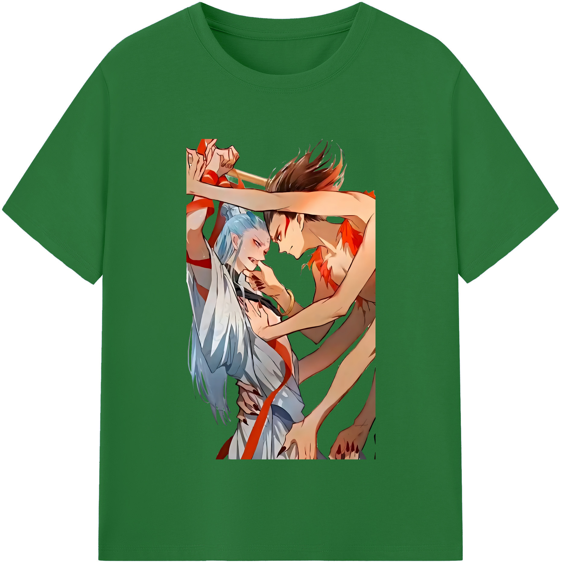 （画像用） Ne Zha 2 ナタ 魔童の大暴れ 綿100％半袖Tシャツ（フロントプリント）