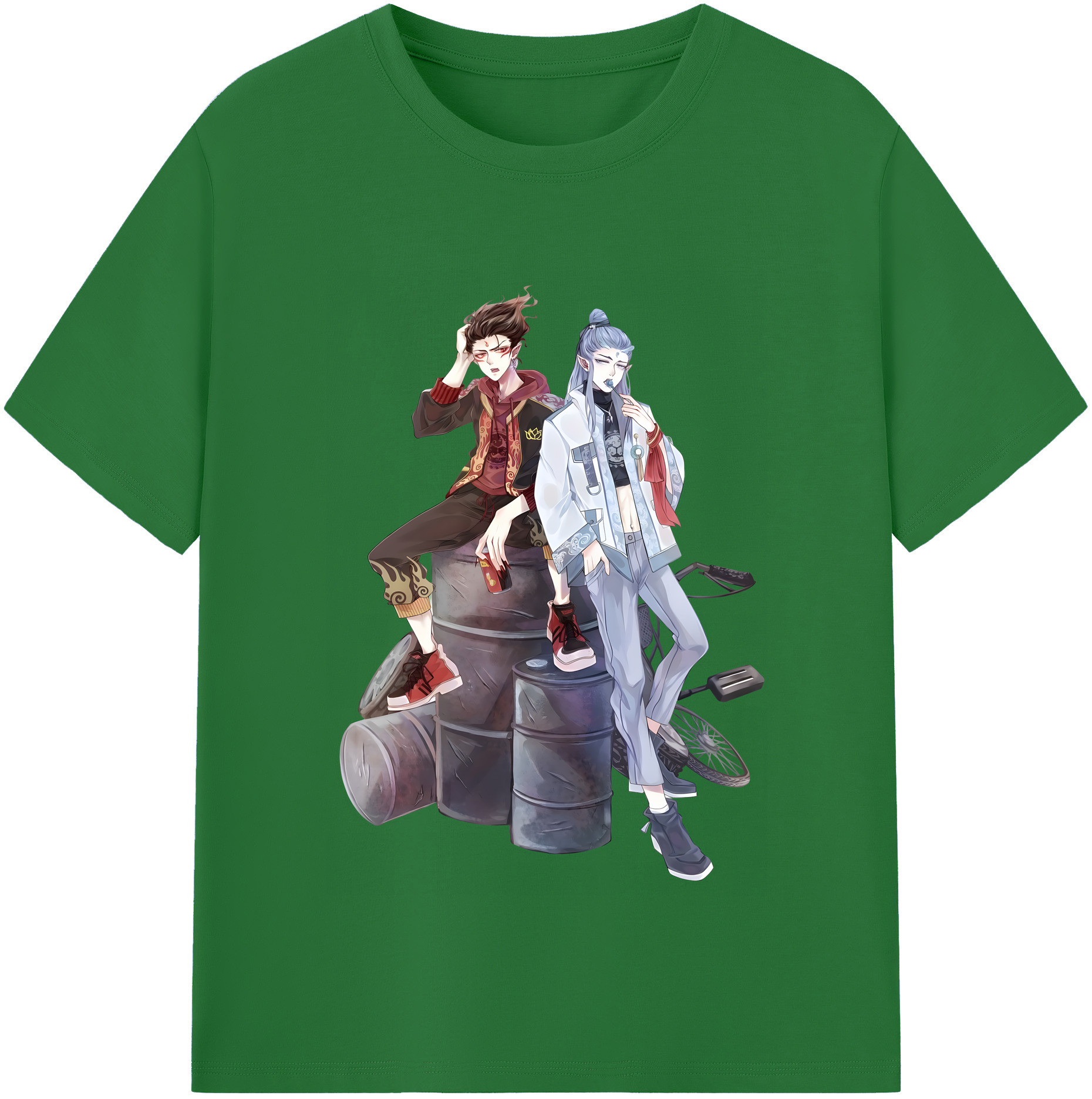 （画像用） Ne Zha 2 ナタ 魔童の大暴れ 綿100％半袖Tシャツ（フロントプリント）
