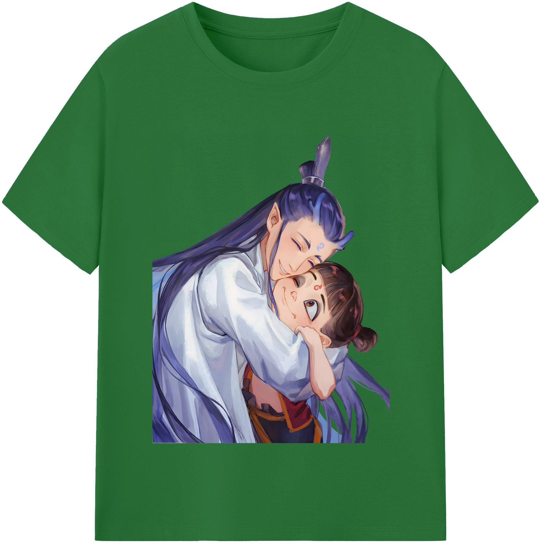 （画像用） Ne Zha 2 ナタ 魔童の大暴れ 綿100％半袖Tシャツ（フロントプリント）