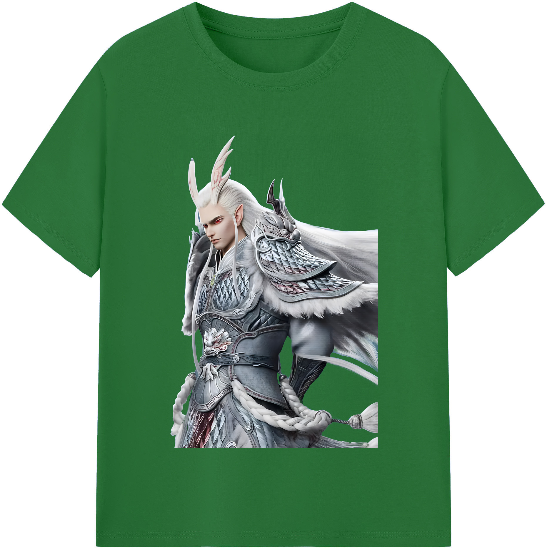 （画像用） Ne Zha 2 ナタ 魔童の大暴れ 綿100％半袖Tシャツ（フロントプリント）