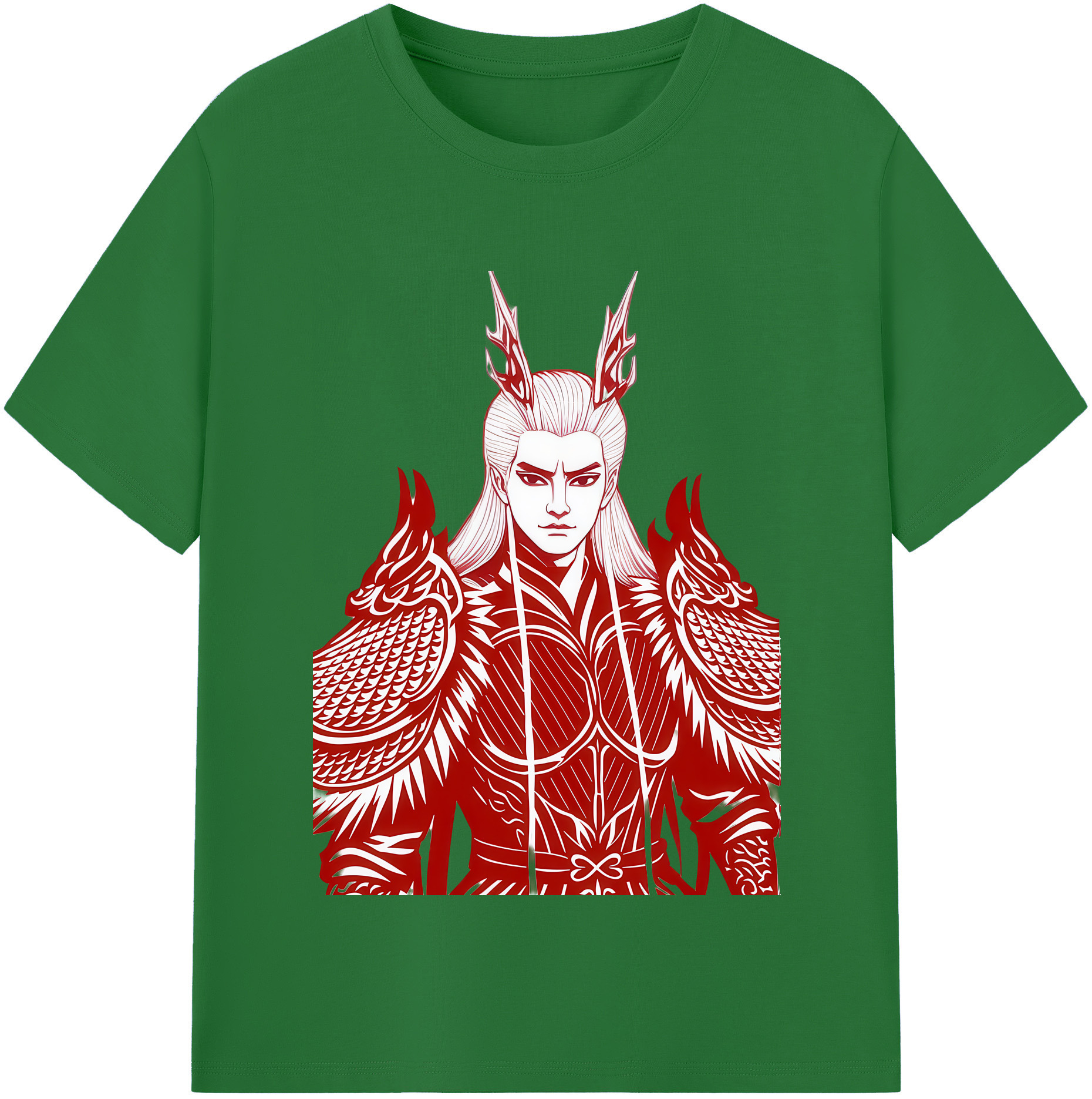 （画像用） Ne Zha 2 ナタ 魔童の大暴れ 綿100％半袖Tシャツ（フロントプリント）