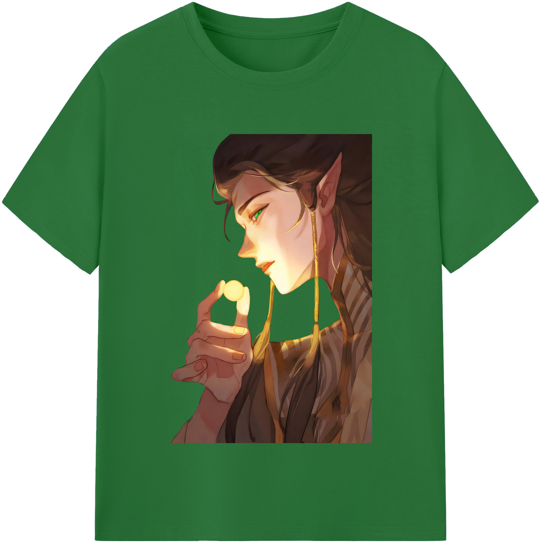 （画像用） Ne Zha 2 ナタ 魔童の大暴れ 綿100％半袖Tシャツ（フロントプリント）