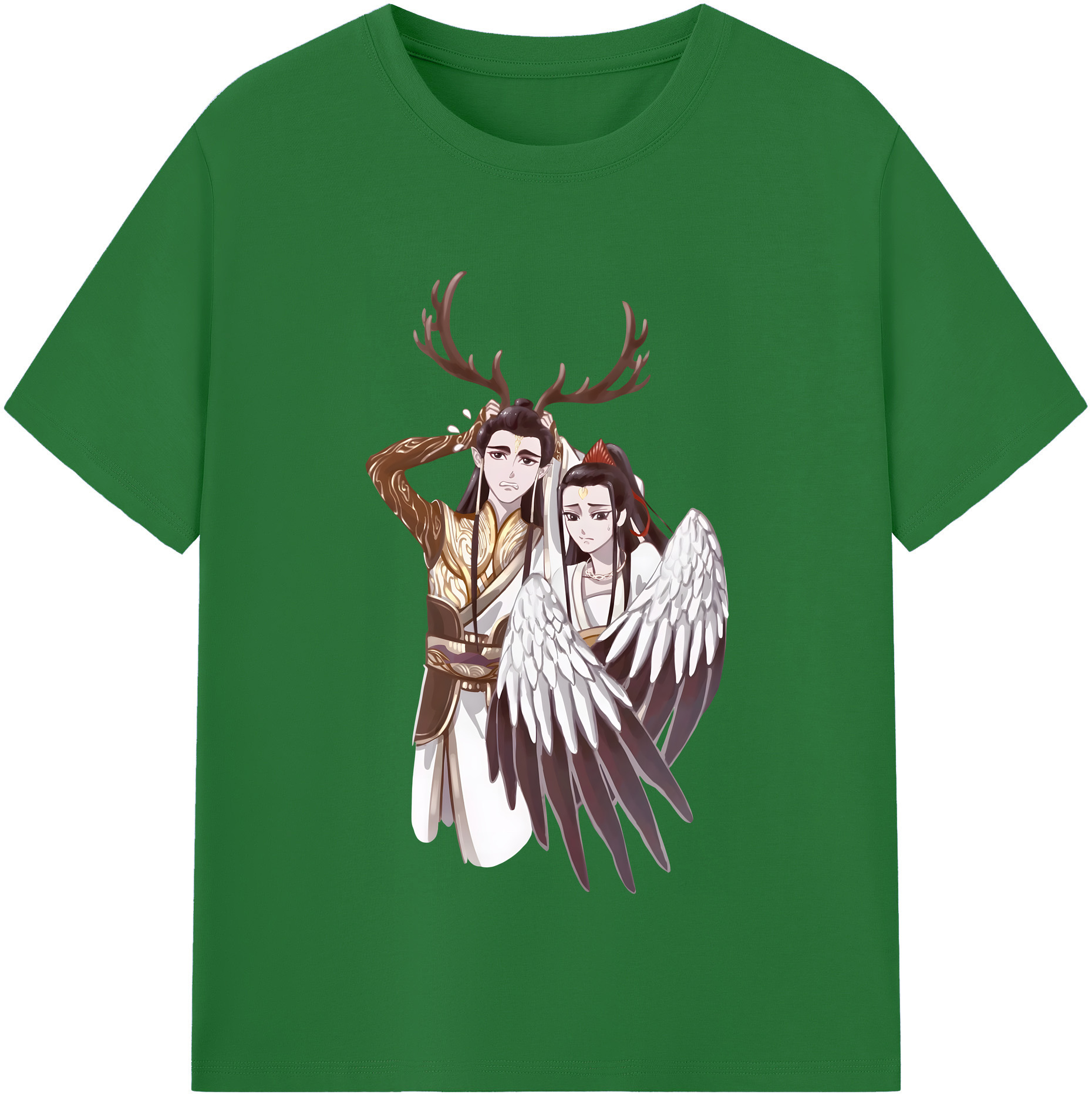 （画像用） Ne Zha 2 ナタ 魔童の大暴れ 綿100％半袖Tシャツ（フロントプリント）