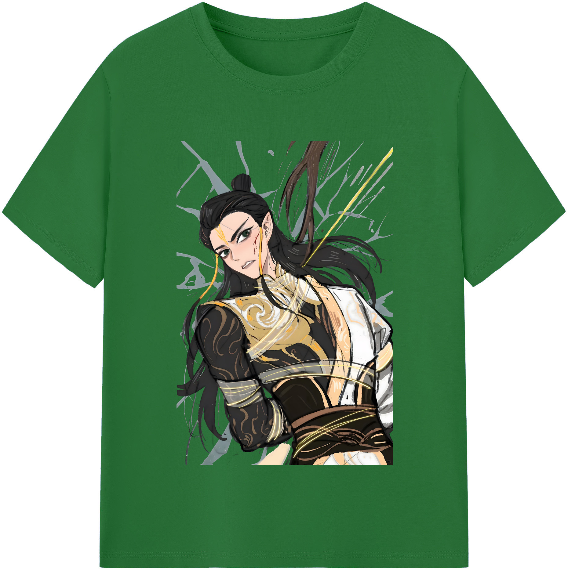 （画像用） Ne Zha 2 ナタ 魔童の大暴れ 綿100％半袖Tシャツ（フロントプリント）