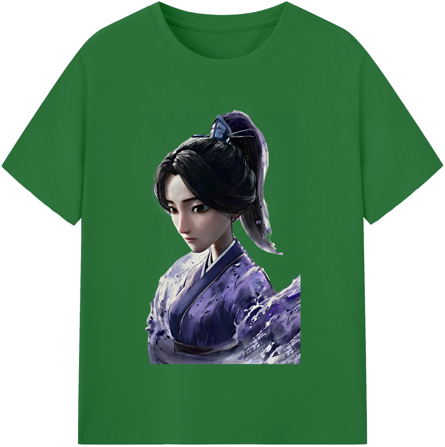 （画像用） Ne Zha 2 ナタ 魔童の大暴れ 綿100％半袖Tシャツ（フロントプリント）